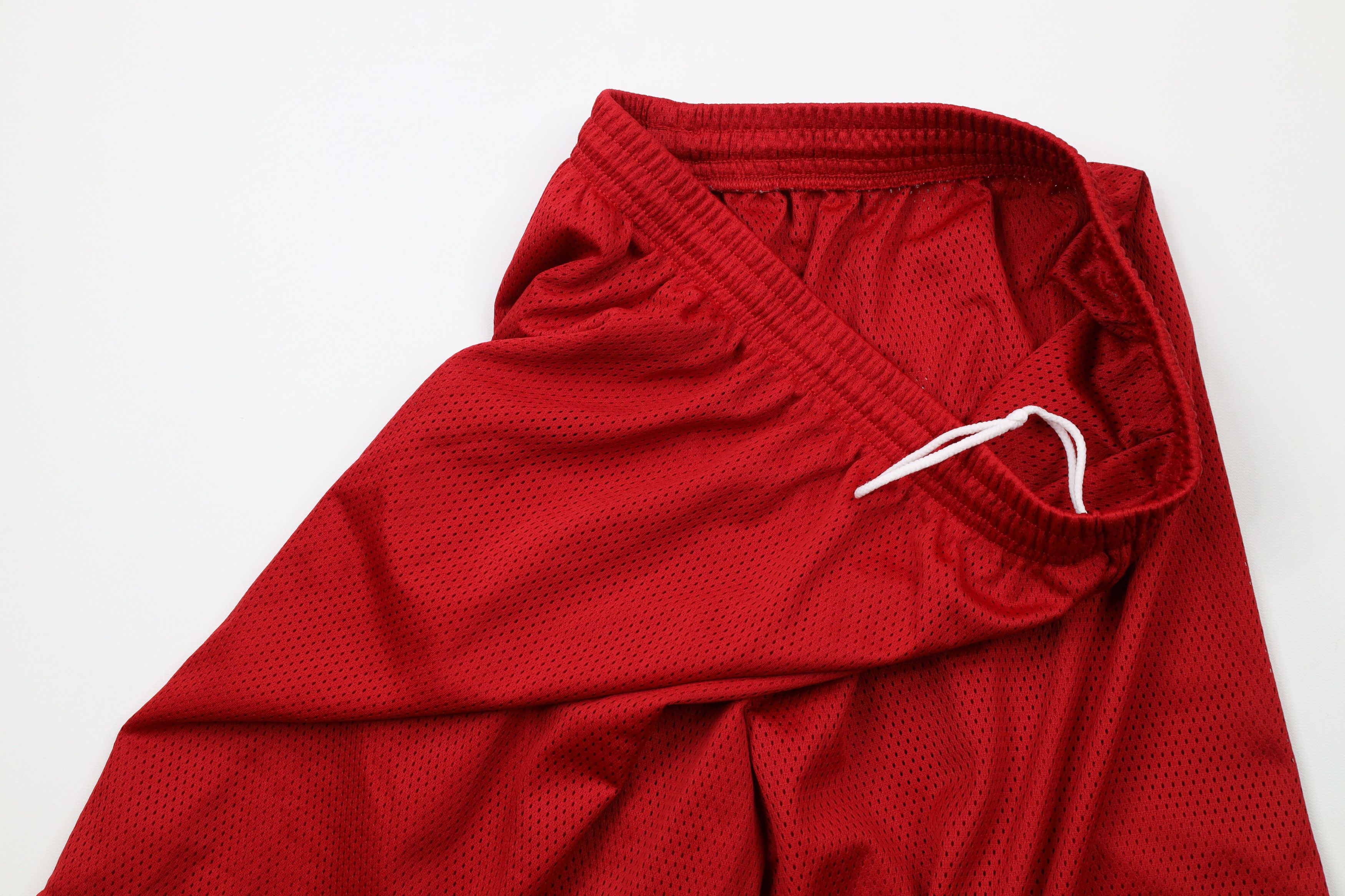 Nike × Vintage Vintage 90s Nike Mini Swoosh Above Knee Mesh Shorts Red Size US 34 / EU 50 - 5 Thumbnail