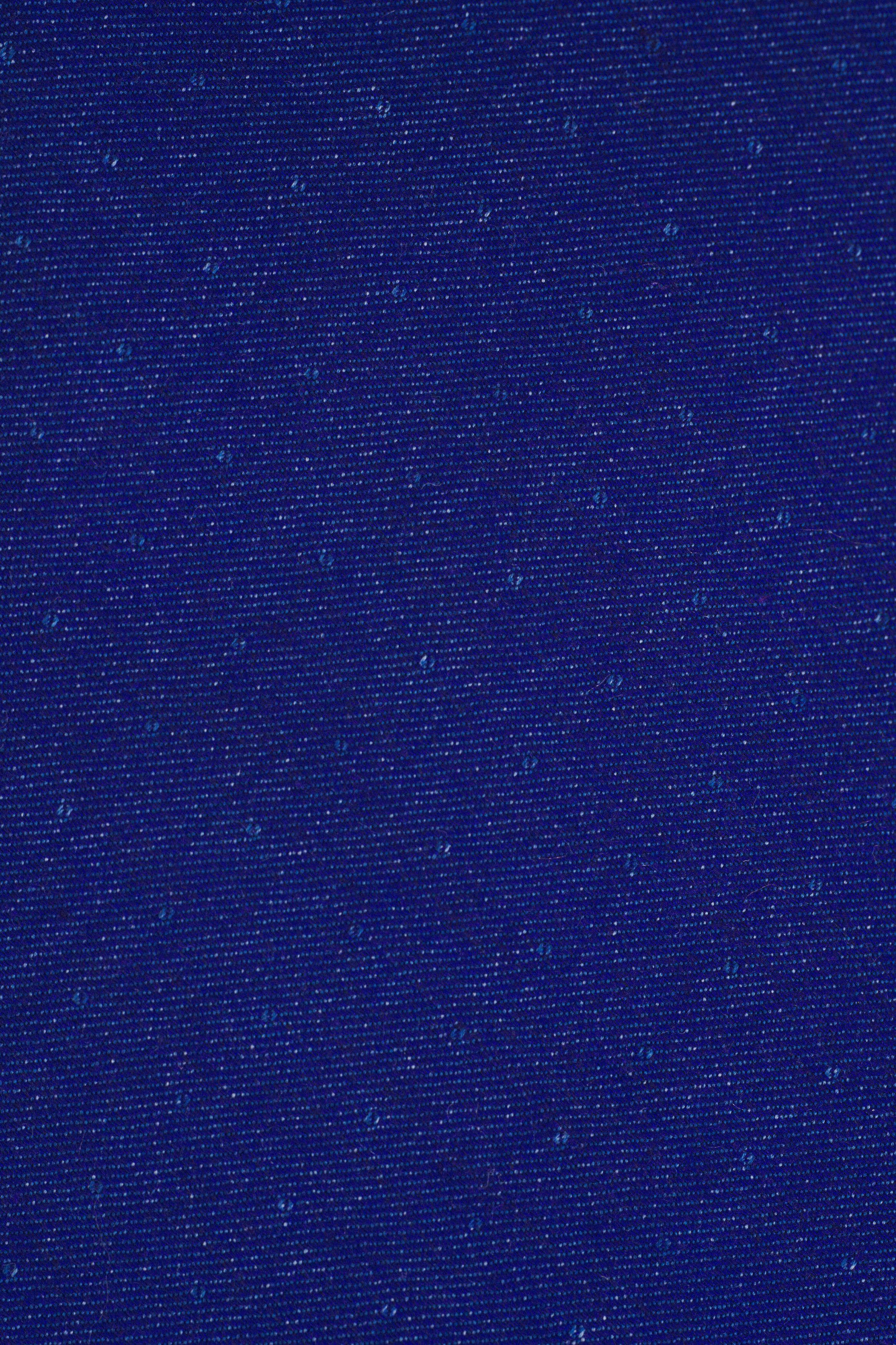 Kiton o1mtch0225 Size: OS/Cotton & Silk Necktie in Solid Blue Size ONE SIZE - 2 Thumbnail