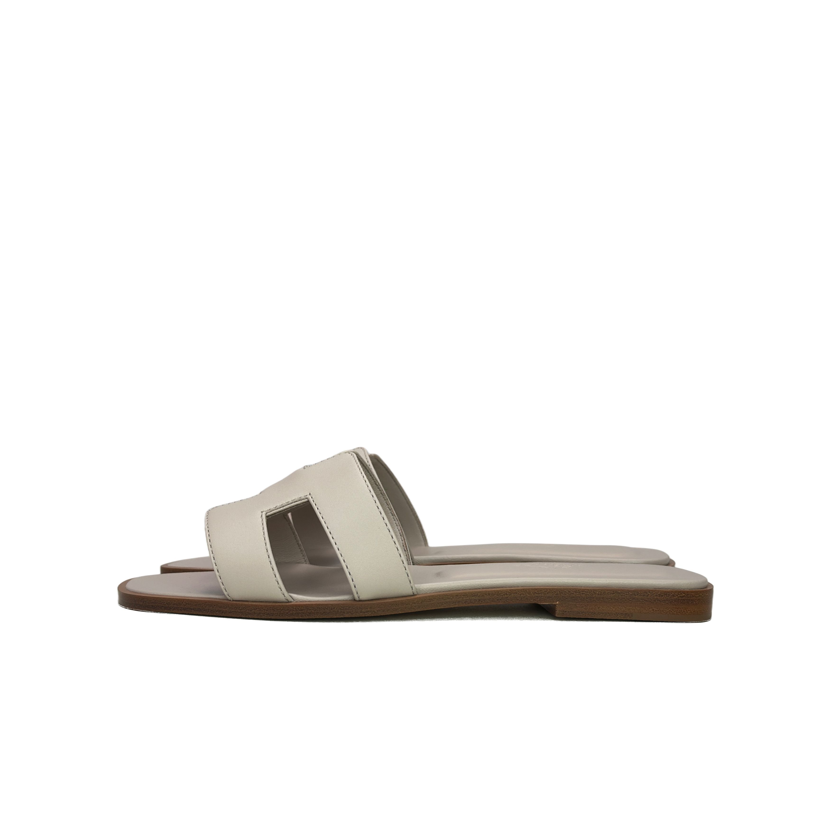 Hermes Hermès Oran Leather Sandals Size 36.5 Size US 6.5 / IT 36.5 - 1 Thumbnail