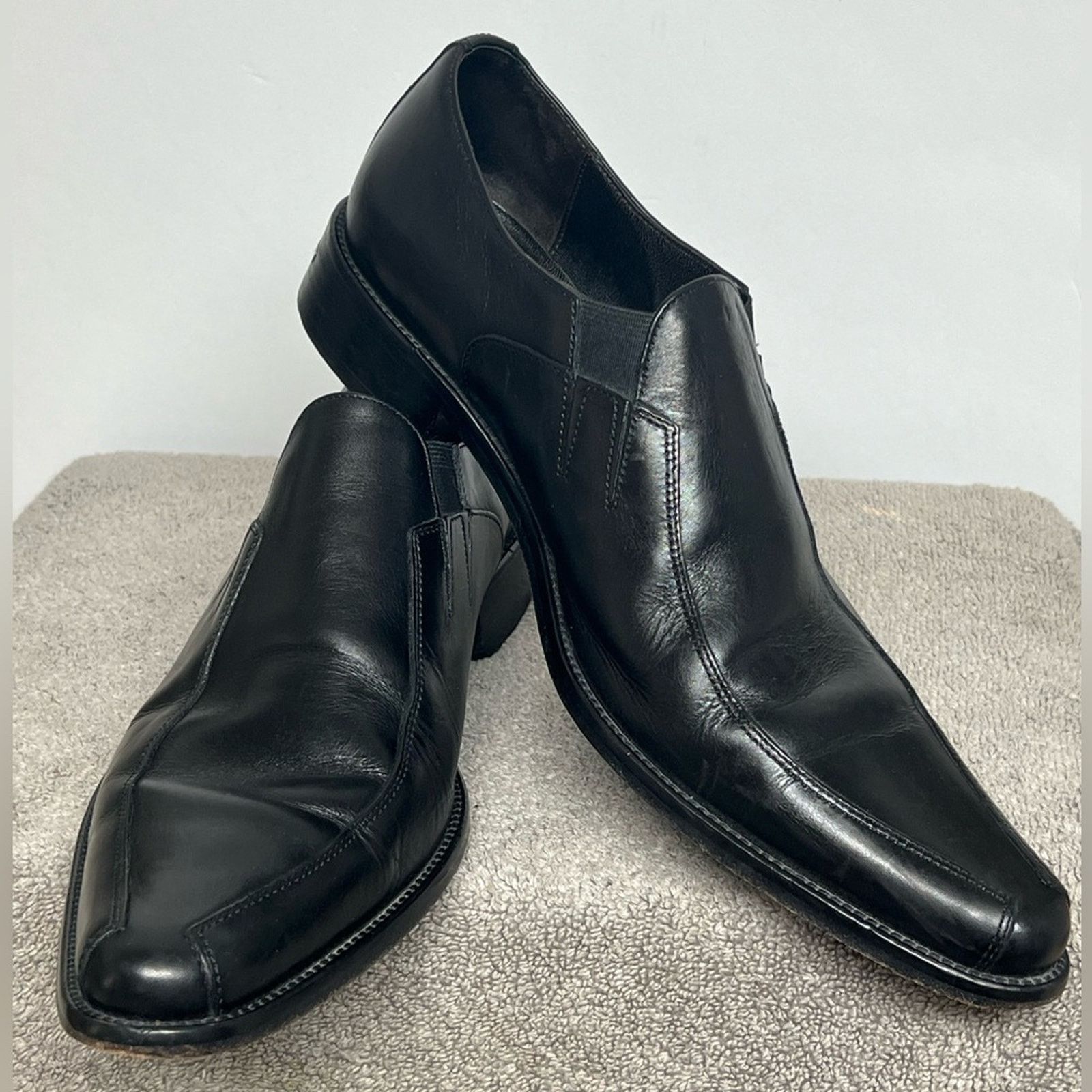Donald Pliner Donald J Pliner Black Leather Loafers Size 8M Made In Italy Size US 8 / EU 41 - 3 Thumbnail