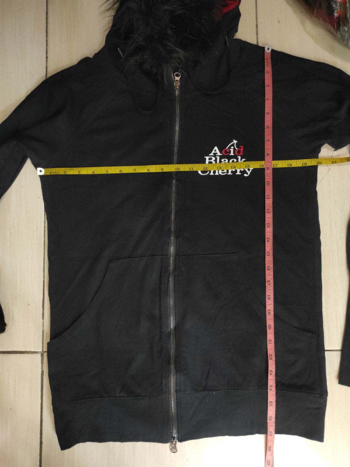 Japanese Brand Acid black Cherry double zip fur hoodie LGB style Size US M / EU 48-50 / 2 - 19 Thumbnail