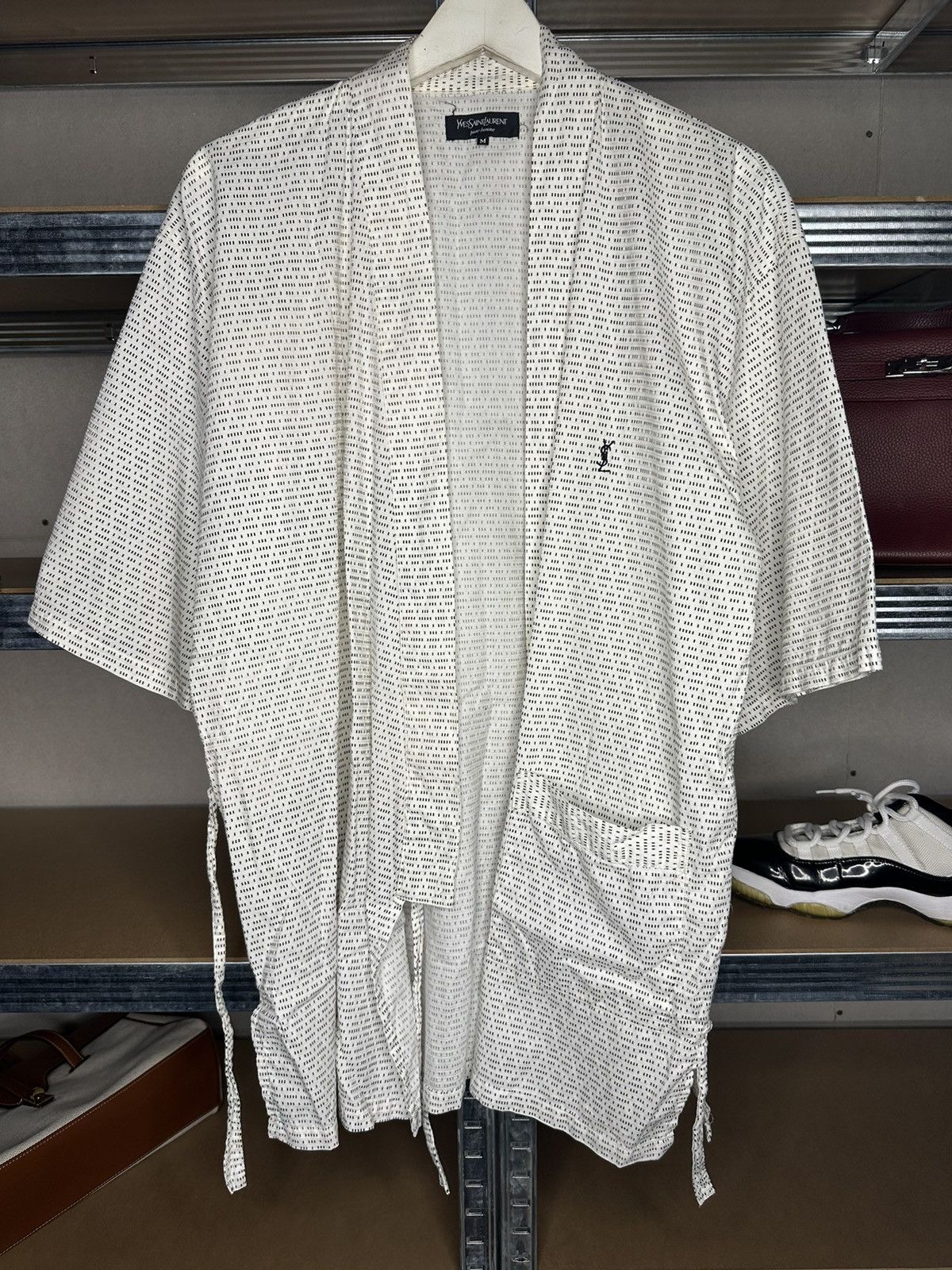 Pre-owned Vintage X Yves Saint Laurent Yvessaintlaurent Vintage Yukata-kimono Jacket 90's In White