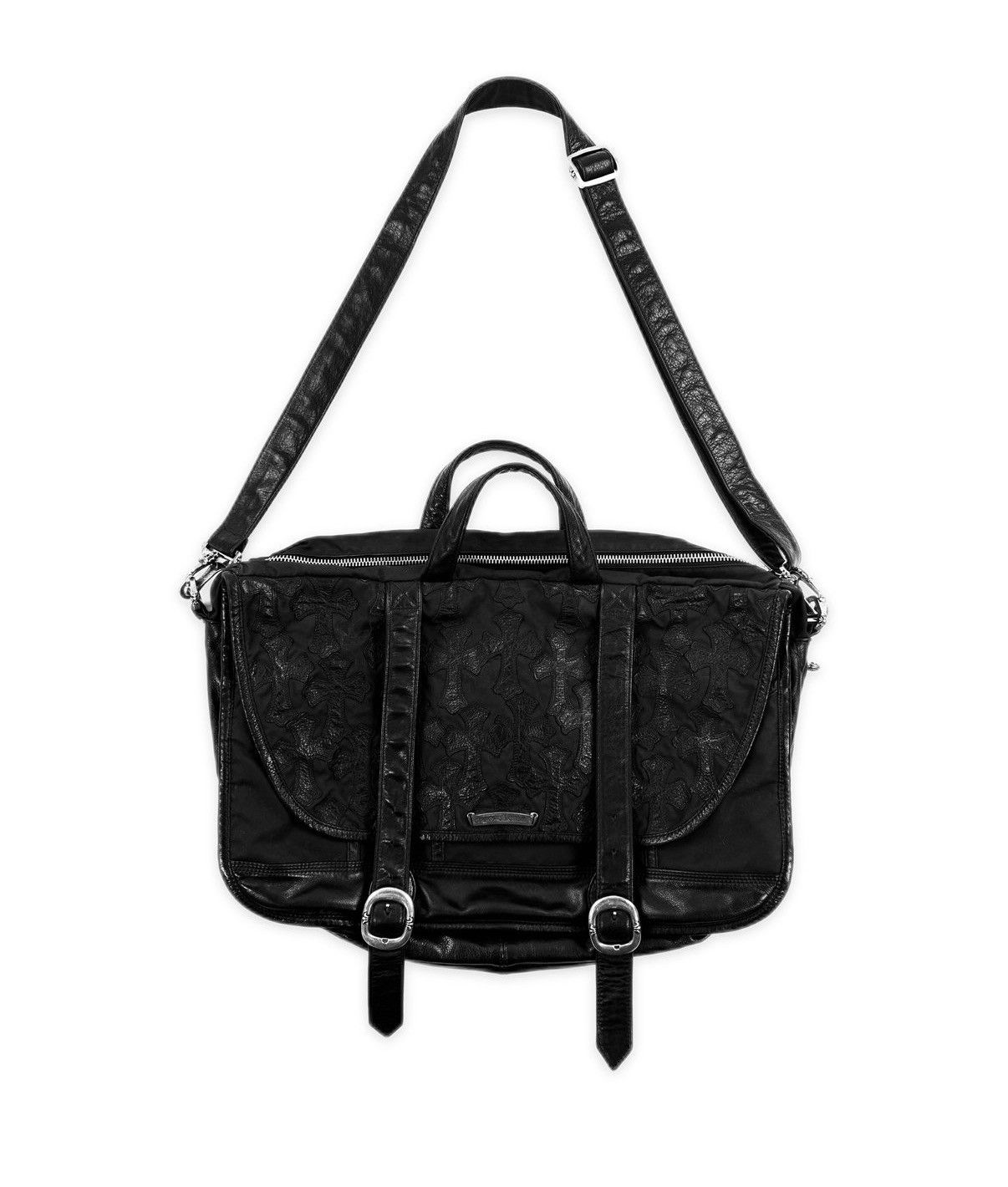 Chrome Hearts Chrome Hearts Cemetery Leather Cross Patch XL Messenger Crossbody Bag Size ONE SIZE - 1 Thumbnail