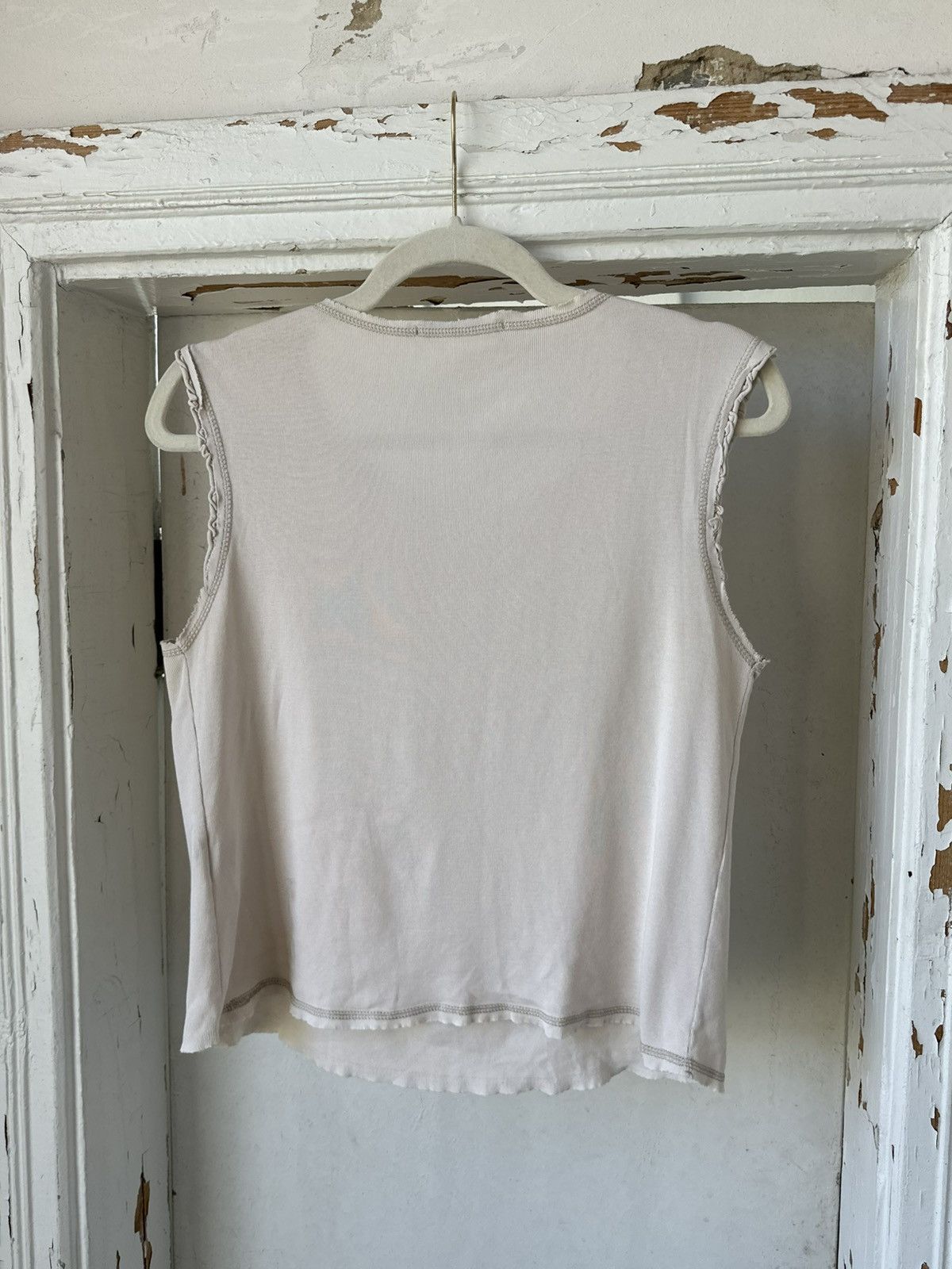 If Six Was Nine Vintage Beige Top Size XL / US 12-14 / IT 48-50 - 5 Thumbnail