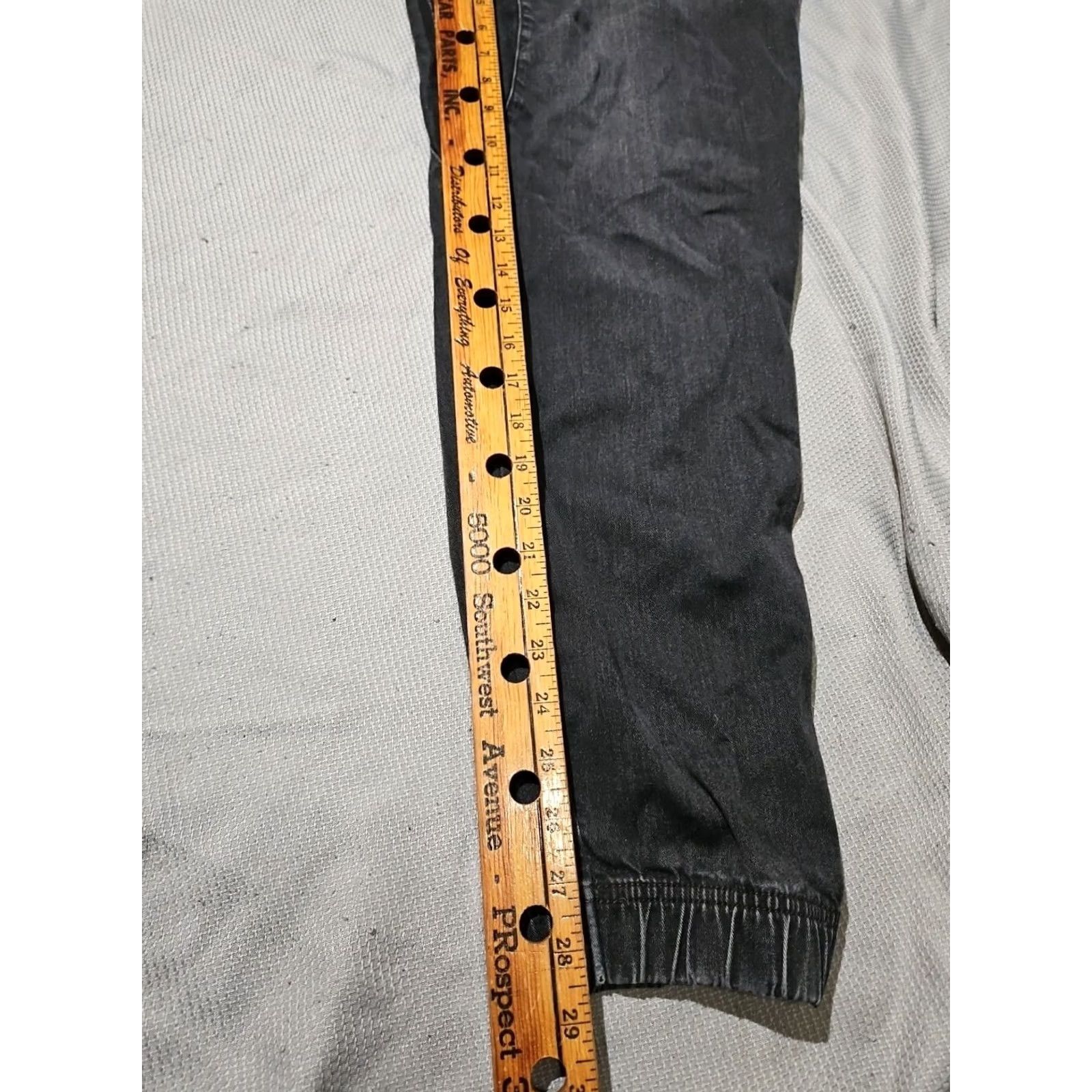 Vintage VINTAGE Retrofit Pants Mens Black XL Faded Grunge Tapered Drawstring Casual Pocket Size 40" / US 18 - 7 Thumbnail