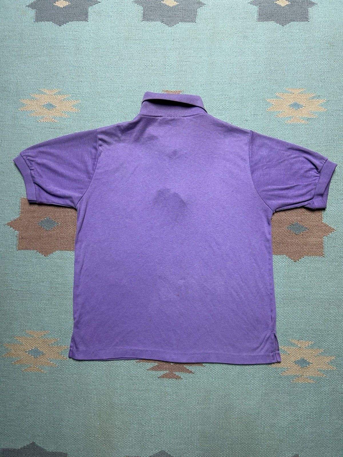 Vintage Vintage 80s polo shirt blank purple soft worn women’s large Size L / US 10 / IT 46 - 6 Thumbnail