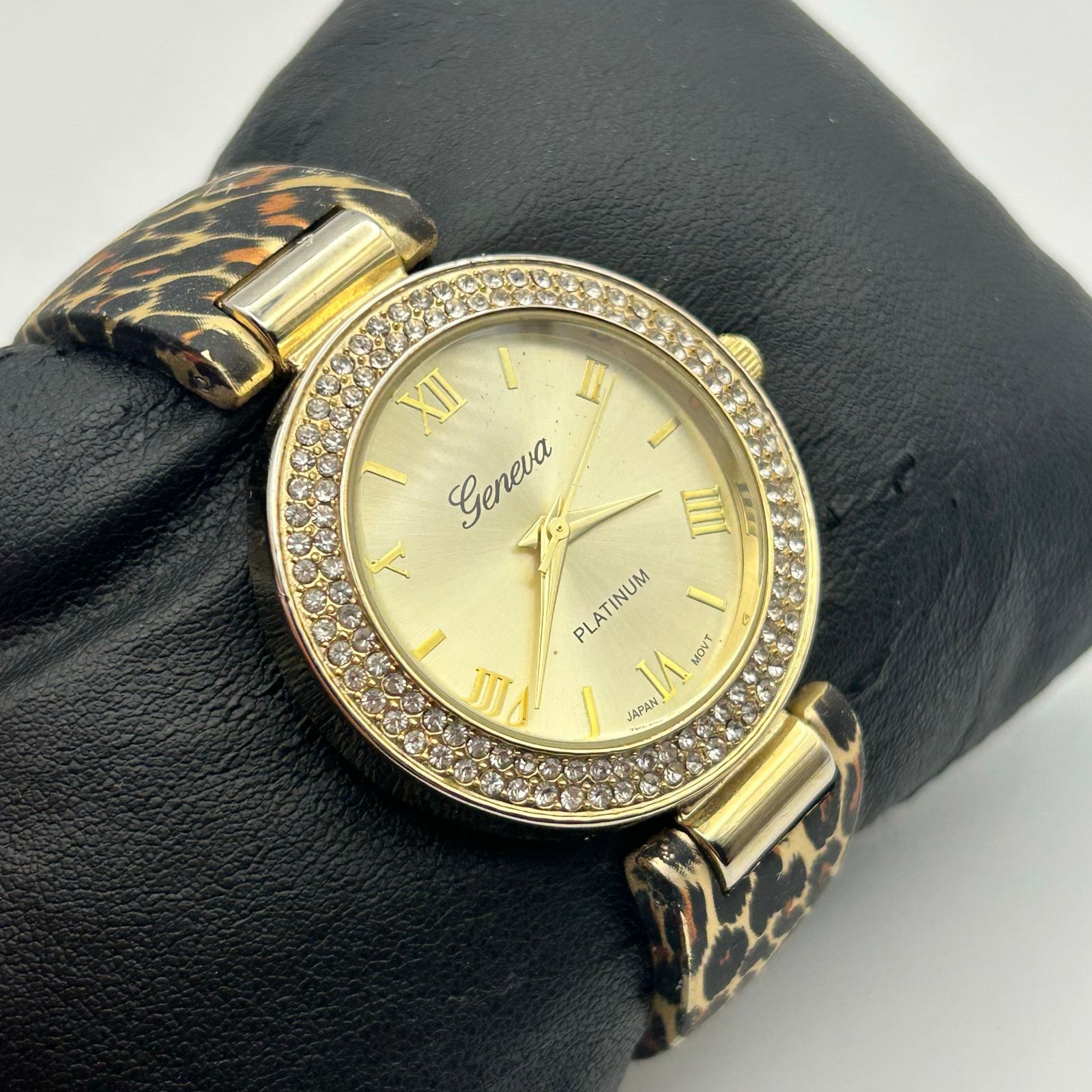 Geneva Geneva Platinum Women's Leopard Print Bangle Cuff Watch Size ONE SIZE - 3 Thumbnail
