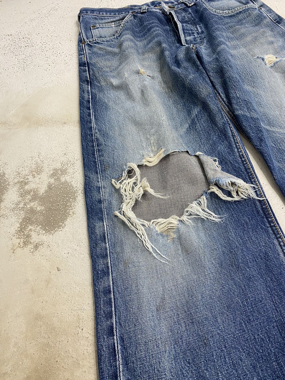 Hysteric Glamour Lee Rider 505 Distress Denim Baggy Loose Button Fly Size US 31 - 8 Thumbnail