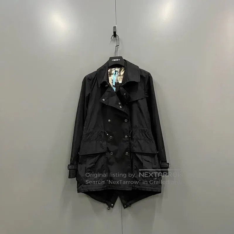 Burberry Burberry Black Cotton Mid-Length Trench Coat. Size XXS / US 00 / IT 34 - 1 Thumbnail