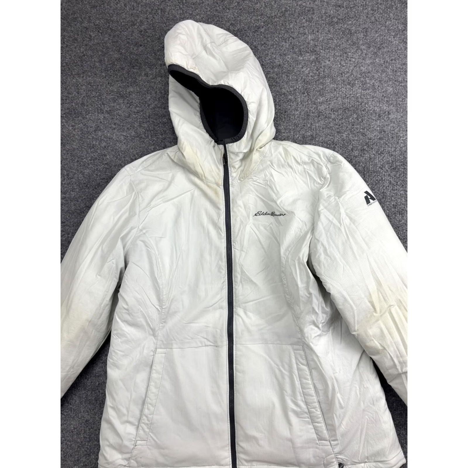 Eddie Bauer Eddie Bauer Jacket Womens Medium Gray Reversible Hooded Puffer Zip First Ascent Jacket Size M / US 6-8 / IT 42-44 - 6 Thumbnail