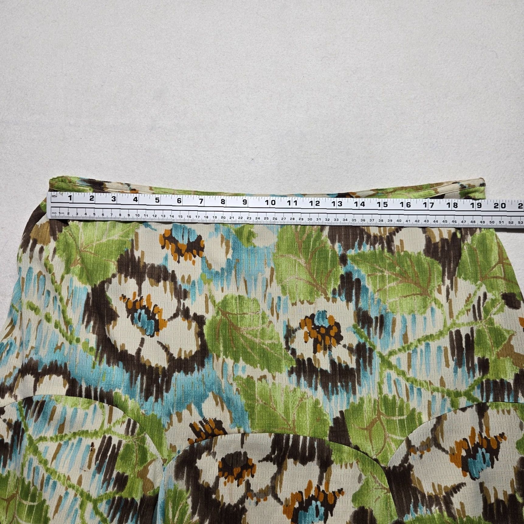 Vintage RQT Skirt Abstract Floral A-line Pleat Womens Size 18 Grunge Boho Size 40" / US 18 - 3 Thumbnail