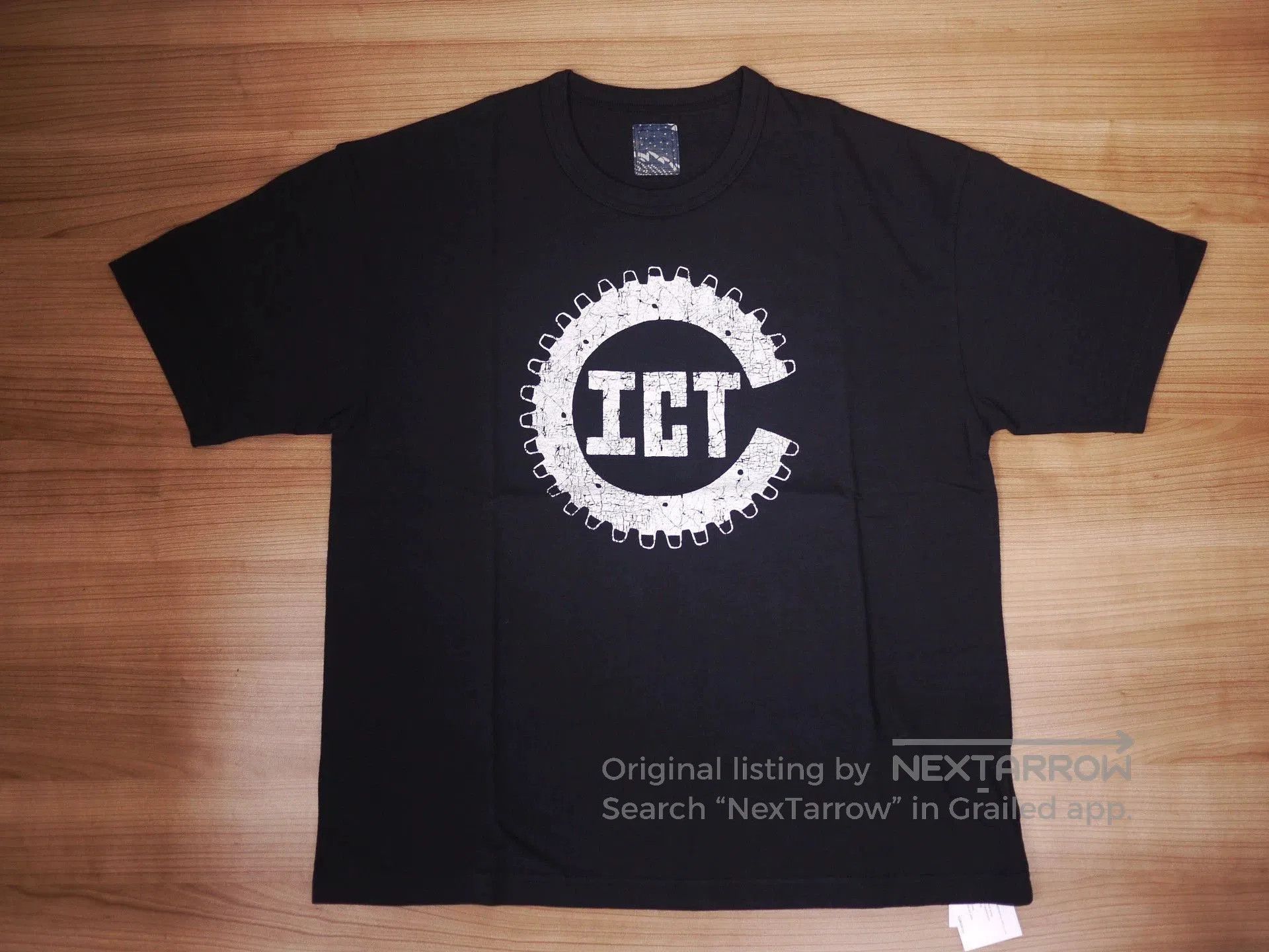 Visvim Black Short Sleeve T-Shirt with Gear and ICT Print. Size US M / EU 48-50 / 2 - 1 Thumbnail