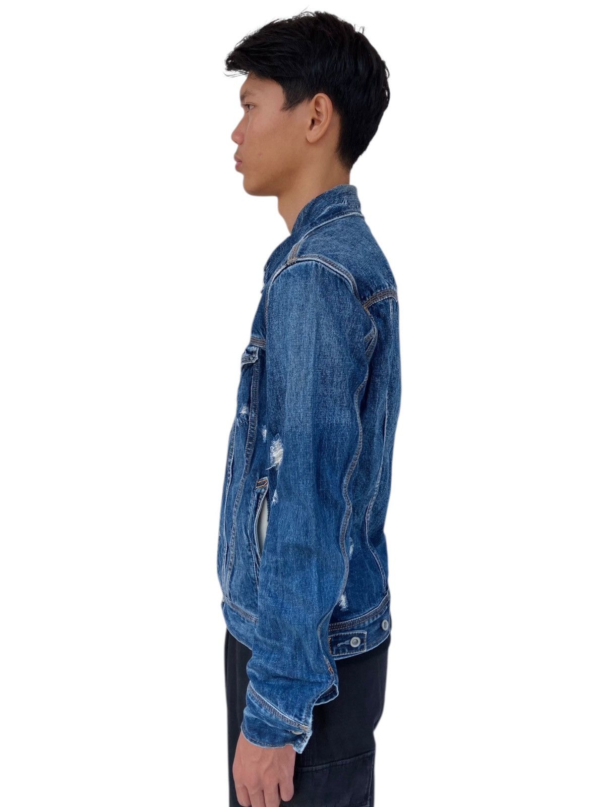 If Six Was Nine 2000s GOA - Crash Denim Jacket Size US M / EU 48-50 / 2 - 5 Thumbnail