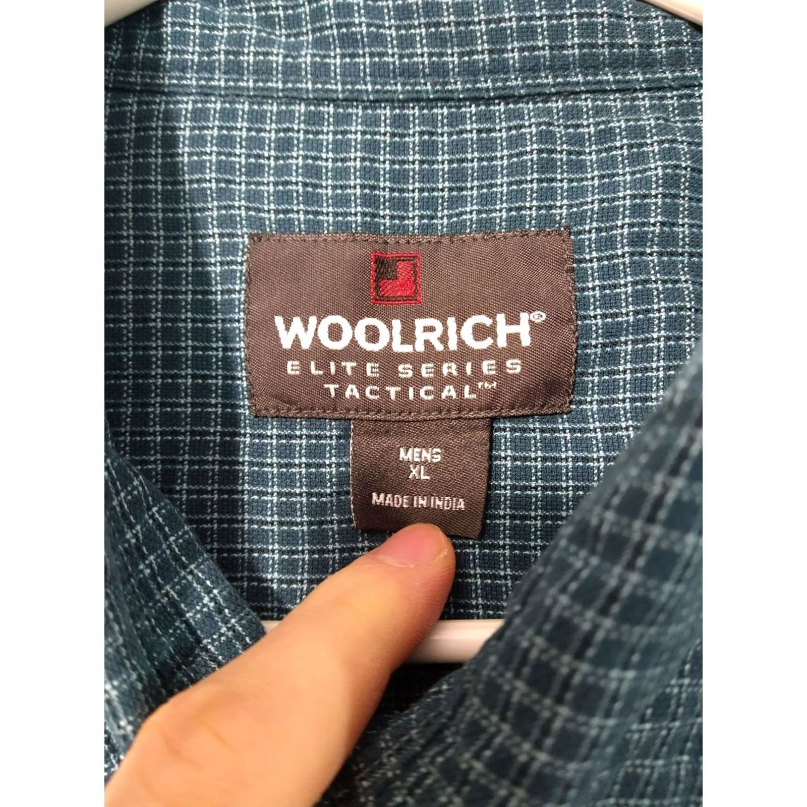 Vintage Woolrich Shirt Mens XL Blue Plaid Elite Series Tactical Short Sleeve Button Up Size US XL / EU 56 / 4 - 5 Thumbnail