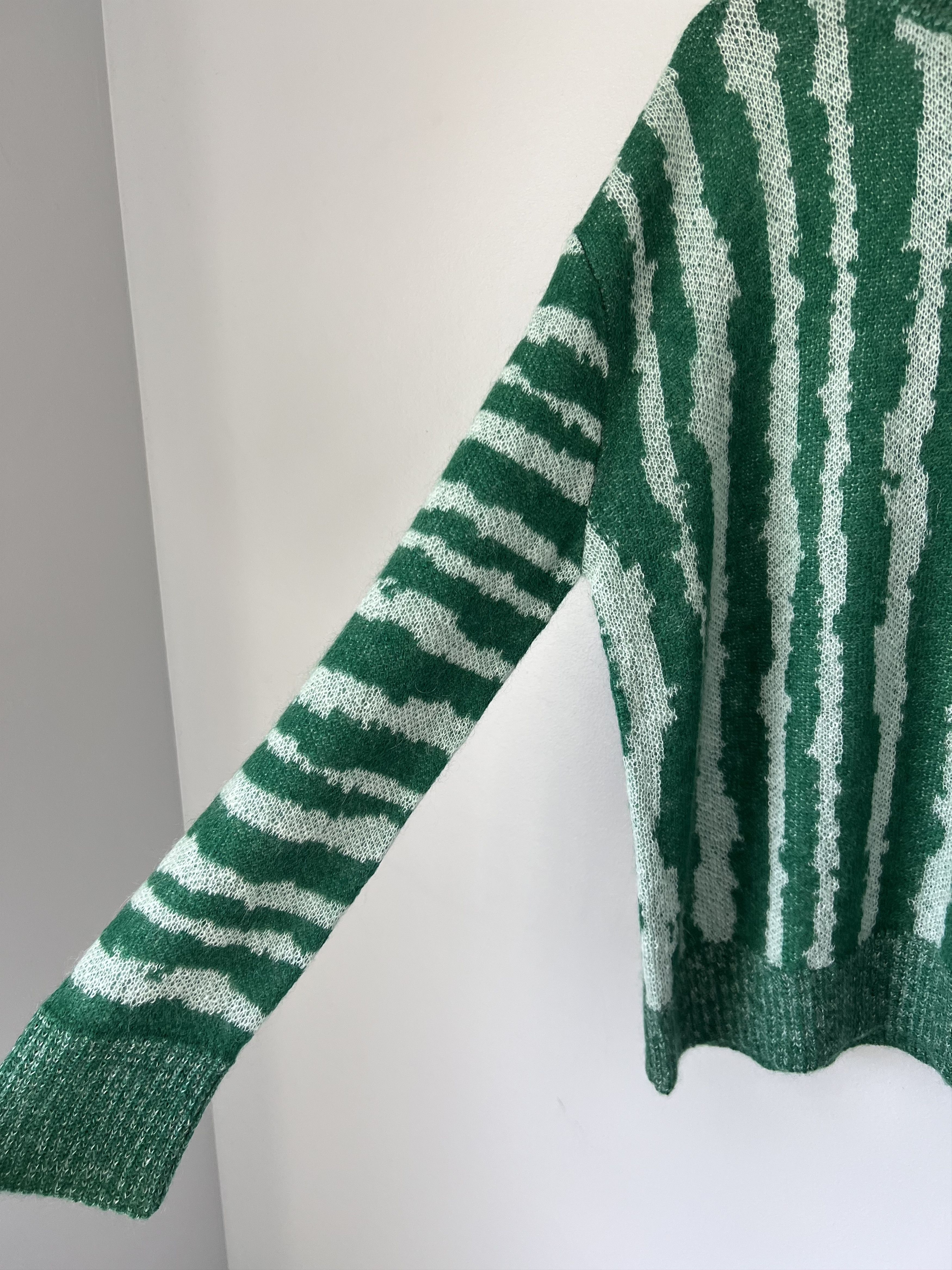 DENIM TEARS Denim Tears Rind Mohair Sweater in Green Size US XXL / EU 58 / 5 - 4 Thumbnail