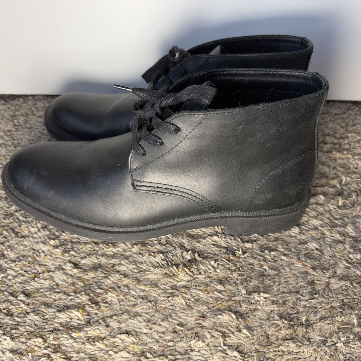 Frye FRYE Chukka Black Leather Lace Up Ankle Dress Boots - New Size US 13 / EU 46 - 3 Thumbnail