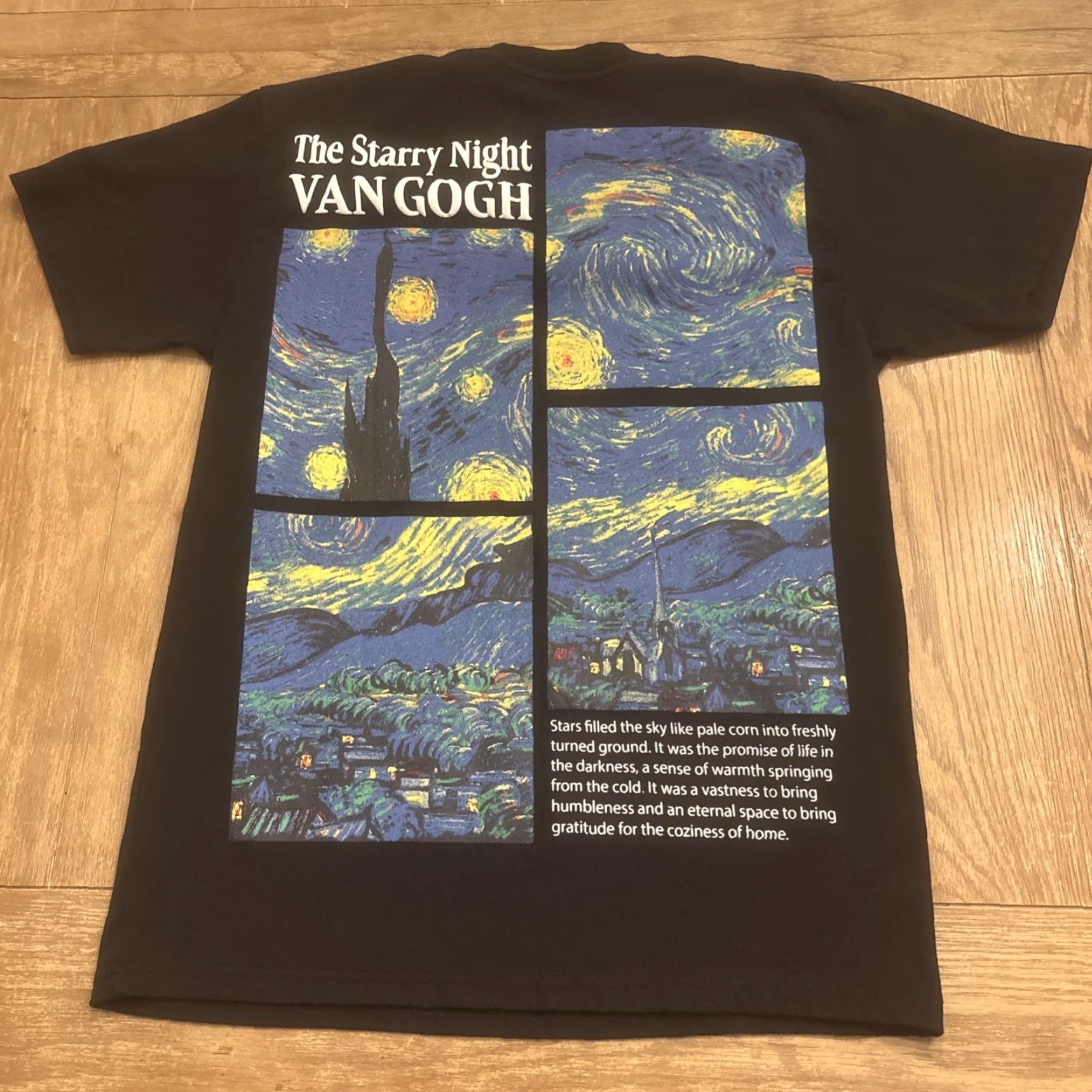 Vintage Vincent Van High Starry Night T Shirt Mens M Black Art Painting Brand Makers Group Size US M / EU 48-50 / 2 - 6 Thumbnail