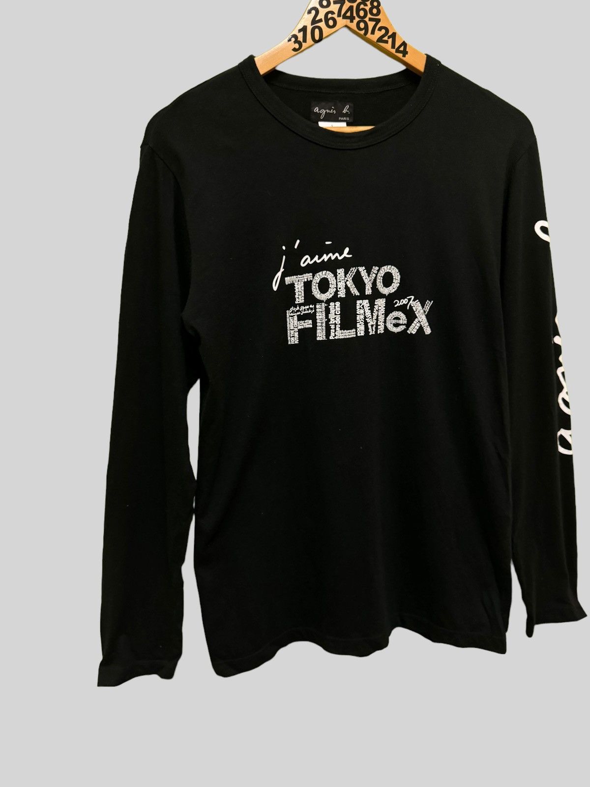 agnes b. Agnes B Tokyo Flimex Rare Sidehand Logo Long sleeve Tshirt Size US S / EU 44-46 / 1 - 4 Thumbnail