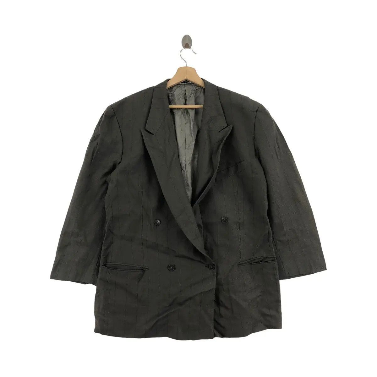 Giorgio Armani Vtg GIORGIO ARMANI Le Collezioni Double Breasted Blazer Pea Size 44R - 1 Thumbnail