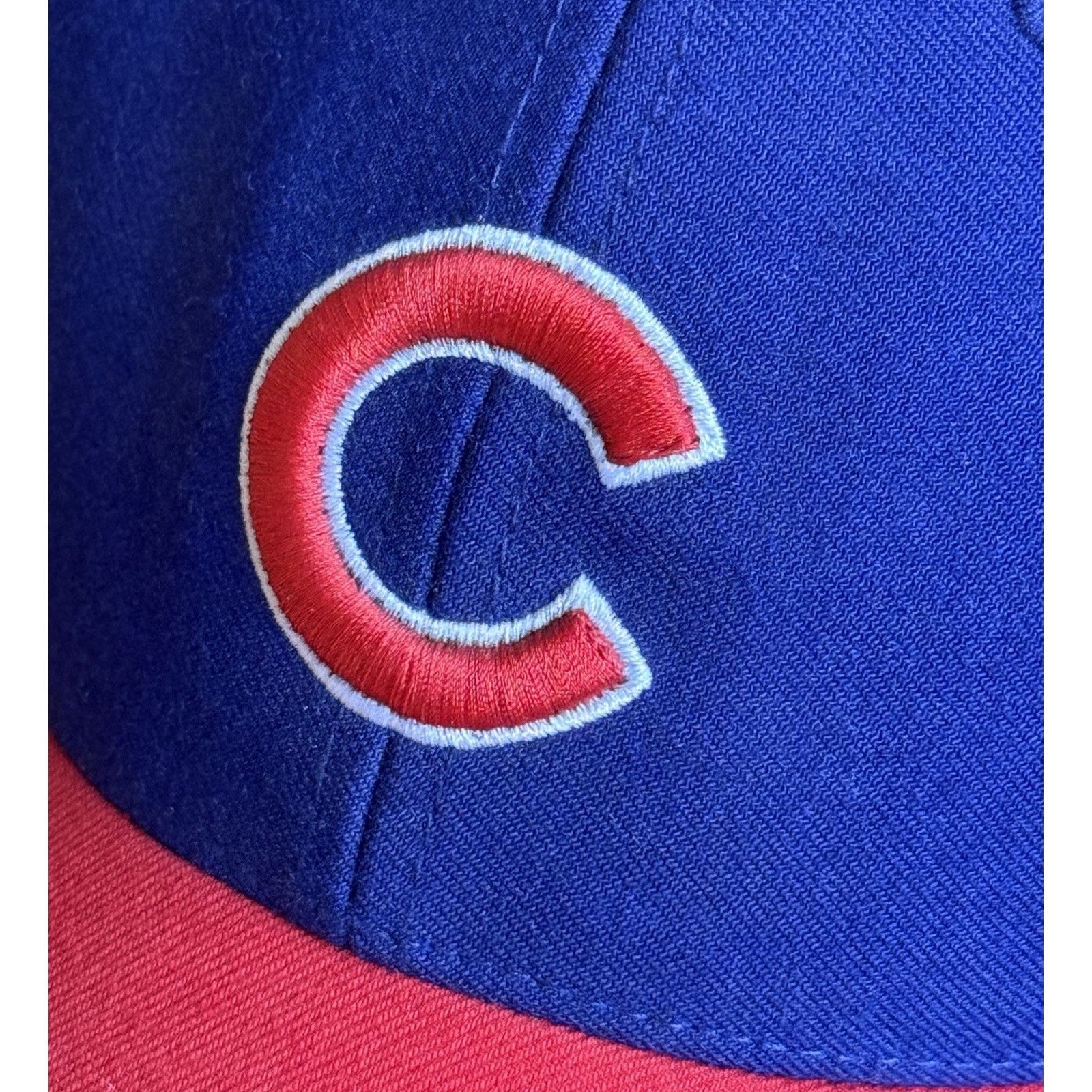 Other Vintage Chicago Cubs Baseball Hat Red Brim Blue Wool Blend Size ONE SIZE - 4 Thumbnail