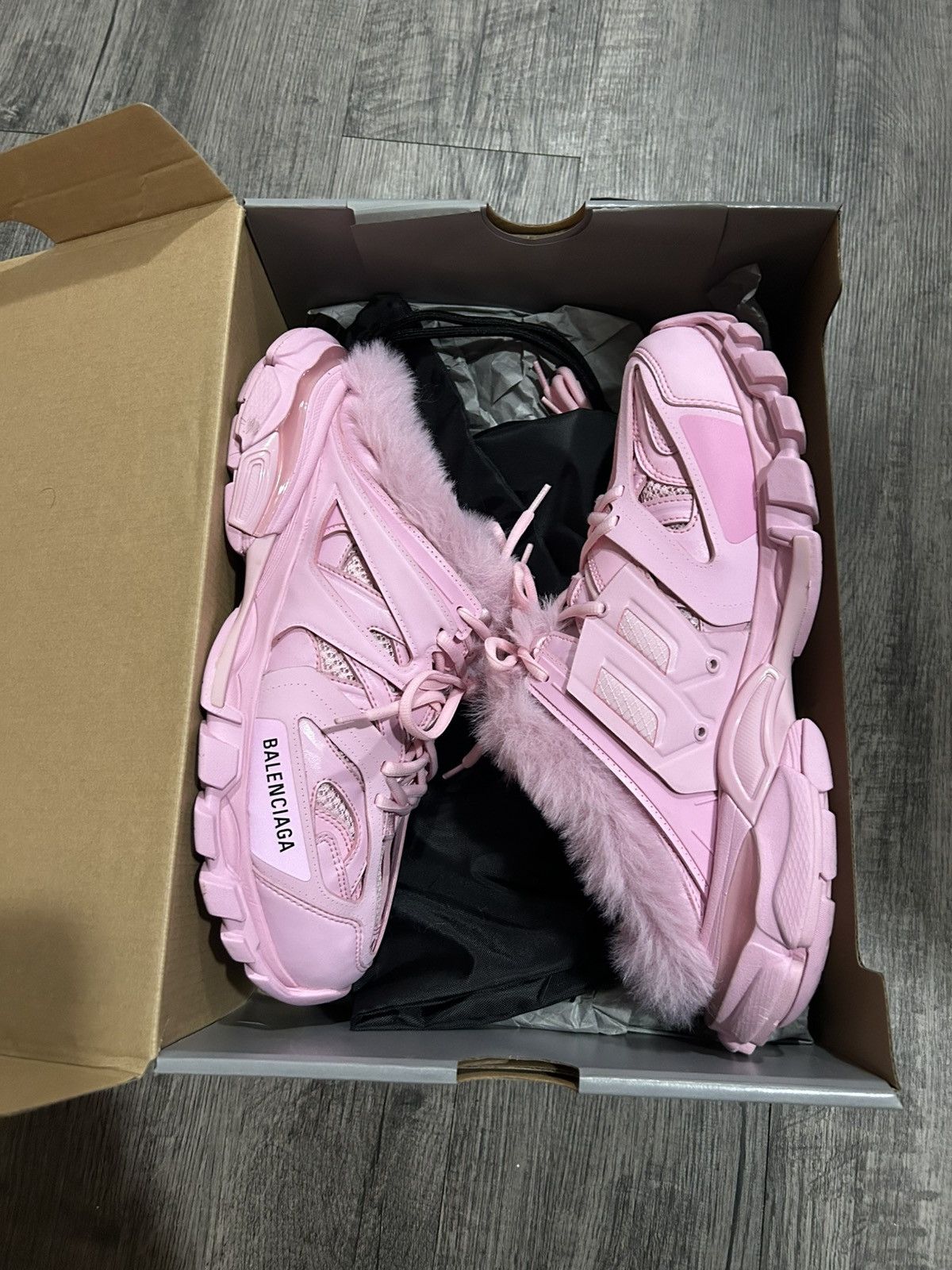 Balenciaga Balenciaga Track Mule Pink Faux Fur (Women’s) Size US 9 / EU 42 - 9 Thumbnail