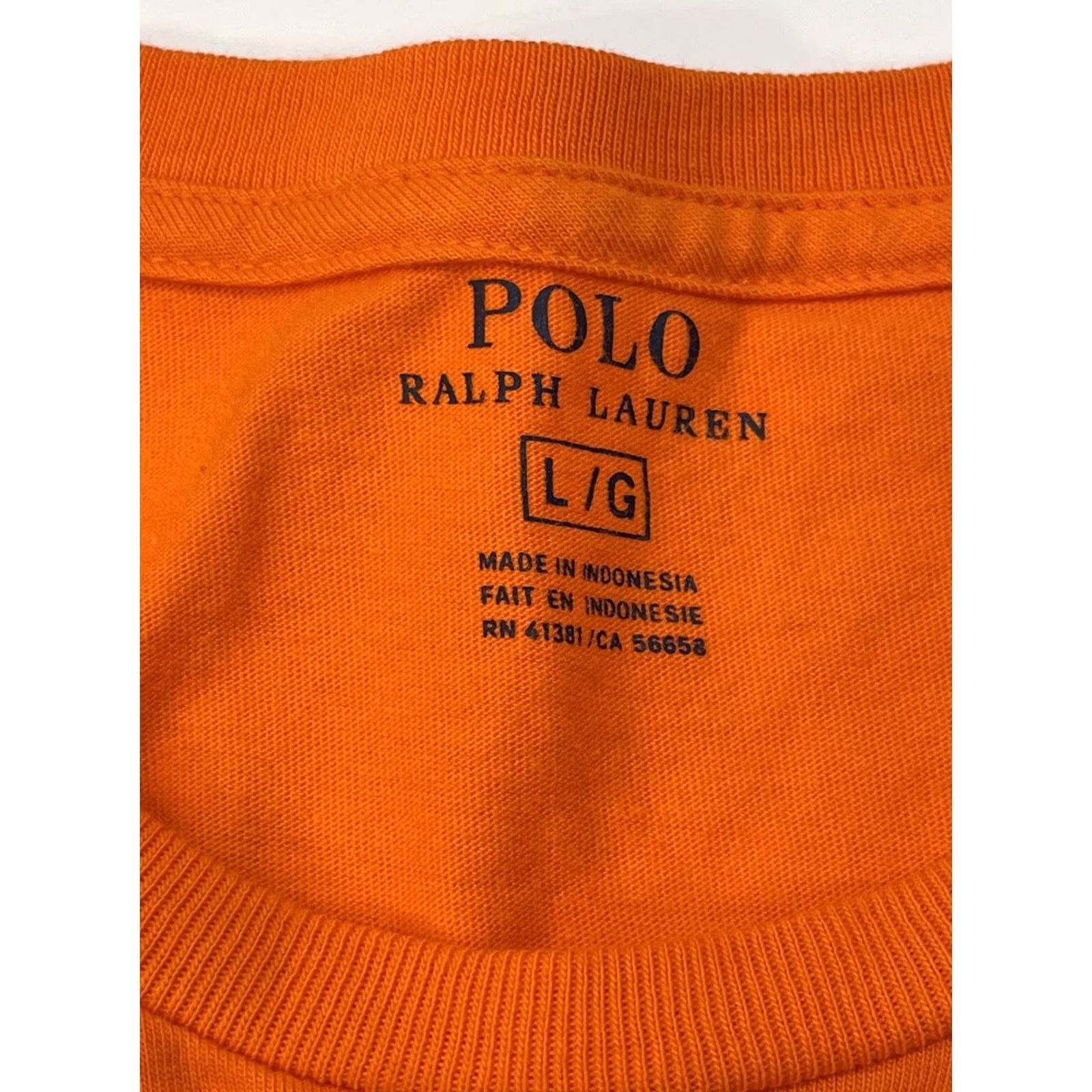 Polo Ralph Lauren Polo Ralph Lauren Shirt Mens T-Shirt Orange Classic Fit Crew Neck Short Sleeve Sz L Logo Pony Size US L / EU 52-54 / 3 - 3 Thumbnail