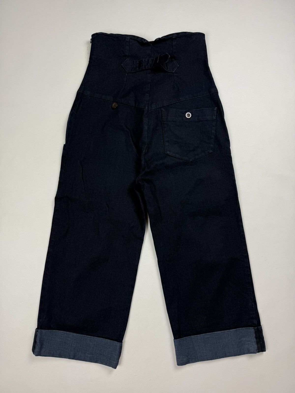 Other Burfitt Avant-Garde High Waist Buckle Back Cropped Jeans Size 30" / US 8 / IT 44 - 16 Thumbnail