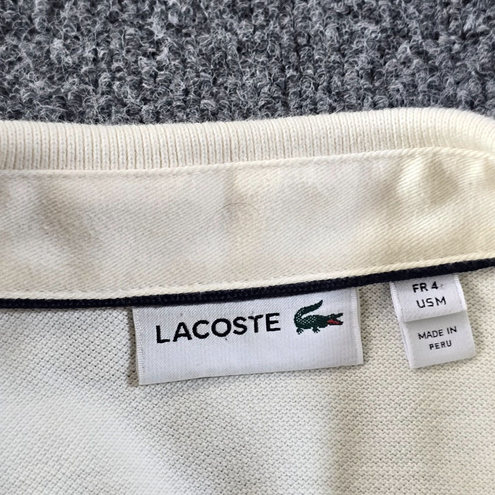 Lacoste Lacoste Polo Shirt Mens M White Long Sleeve Rugby Logo Casual Capsule – Classic Preppy, All Seasons, Regular fit Size US M / EU 48-50 / 2 - 4 Thumbnail