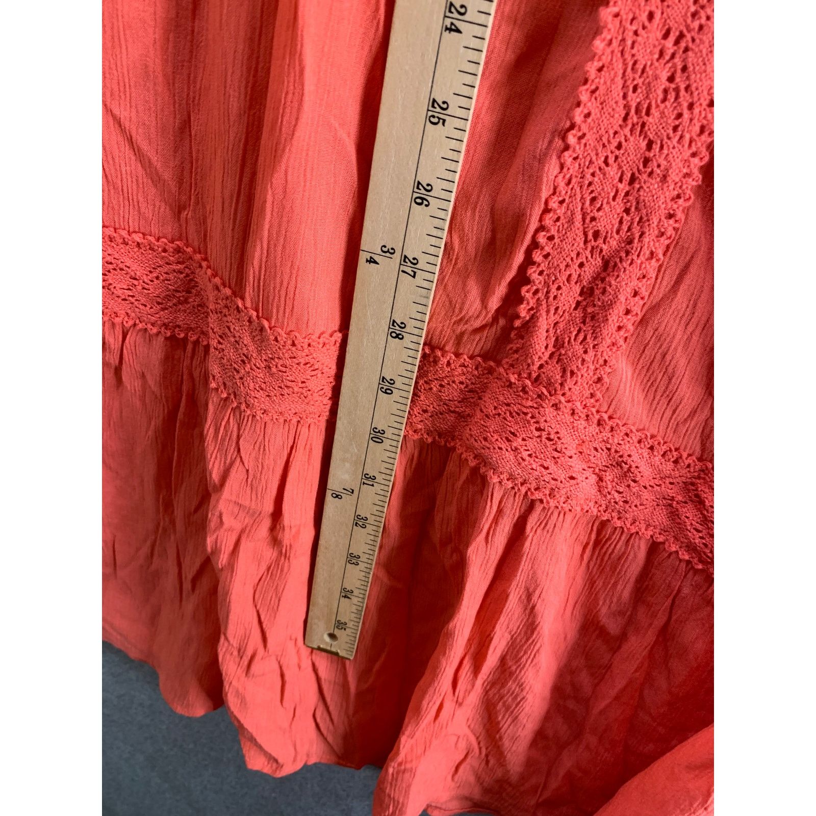 Other Terra & Sky Dress Women Size 1X Orange Cold Shoulder Size XXL / US 16-18 / IT 52-54 - 6 Thumbnail