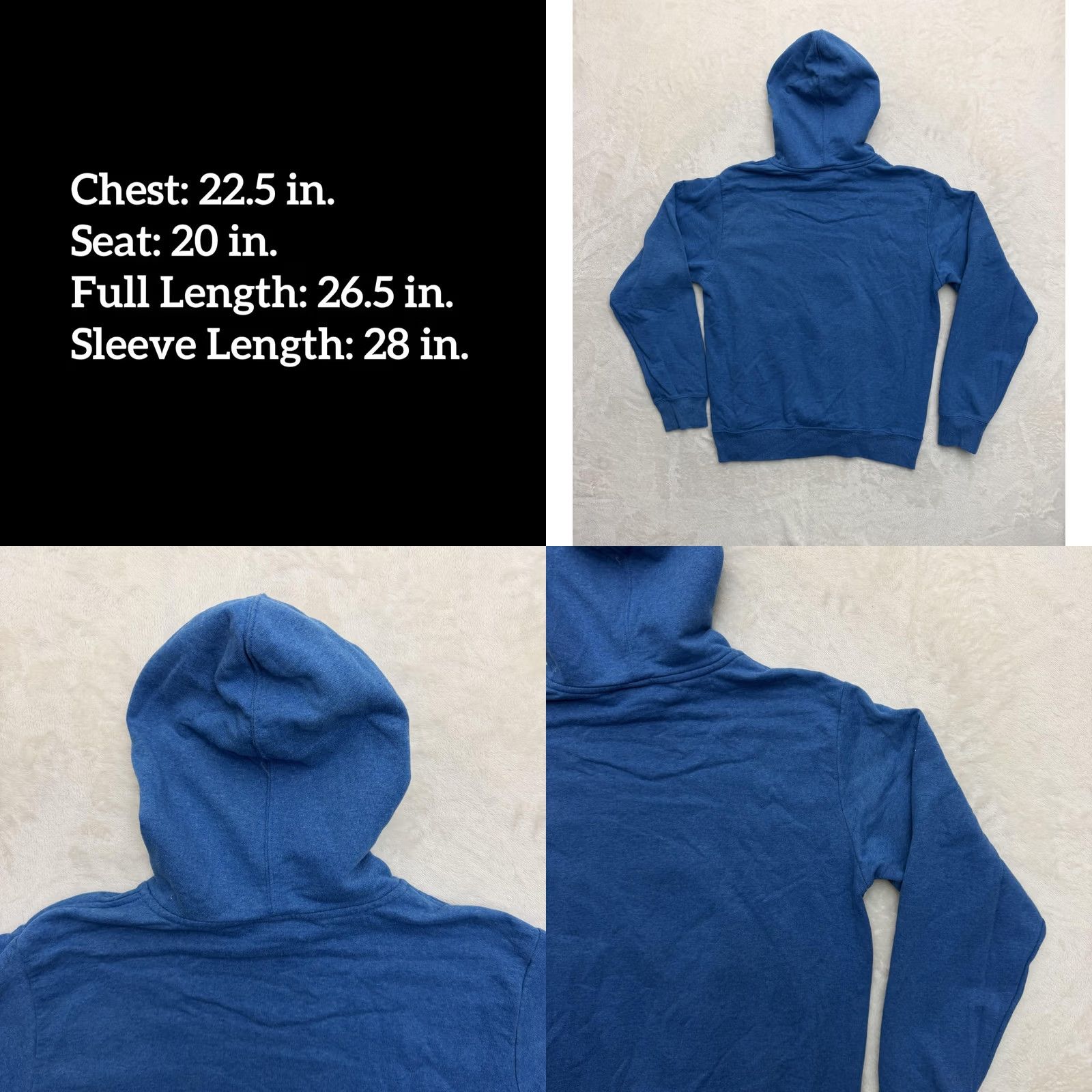 The North Face The North Face Hoodie Mens M Blue Graphic Print Crew Neck Pockets Hooded Logo Pullover All Seasons Size US M / EU 48-50 / 2 - 8 Thumbnail