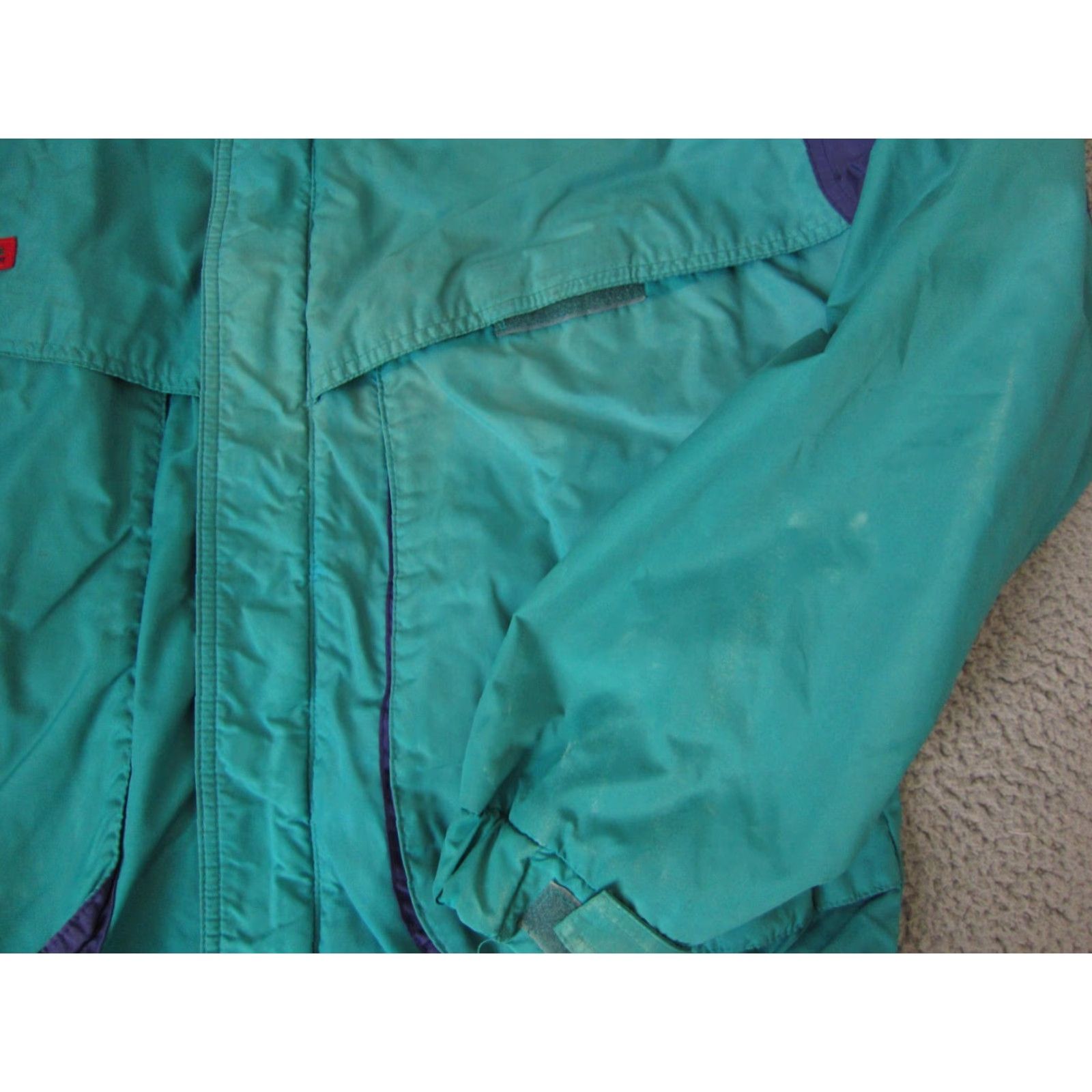 Vintage VINTAGE Columbia Jacket Mens Large Blue Windbreaker Full Zip All Seasons Regular Style Logo Navy? Size US L / EU 52-54 / 3 - 3 Thumbnail