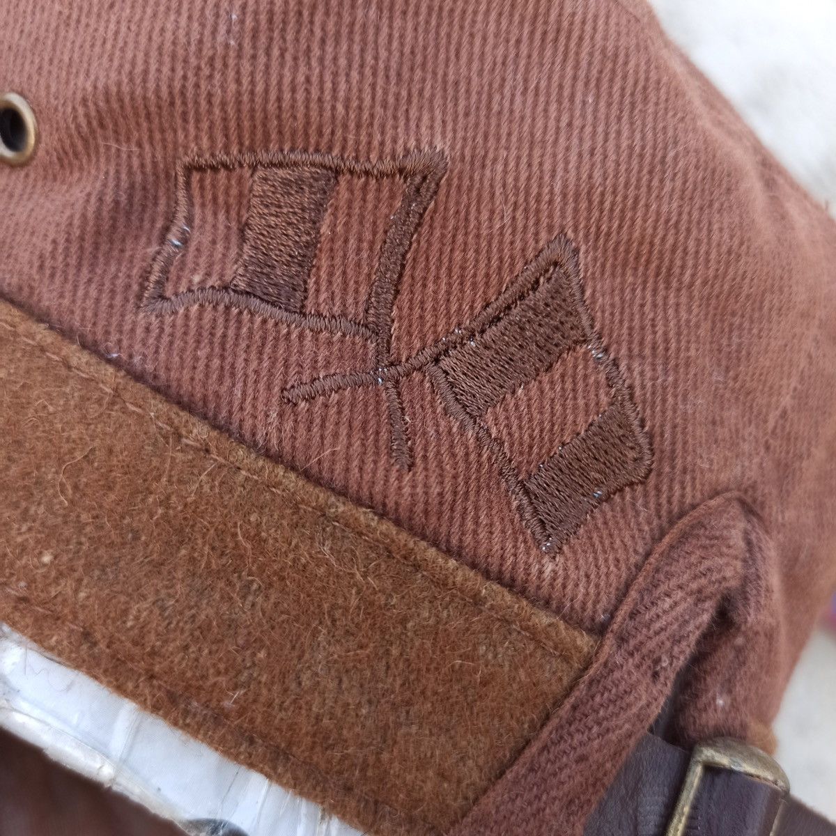 Global Work × Japanese Brand newsboy mix patrol hat with leather adjust by global work Size ONE SIZE - 7 Thumbnail