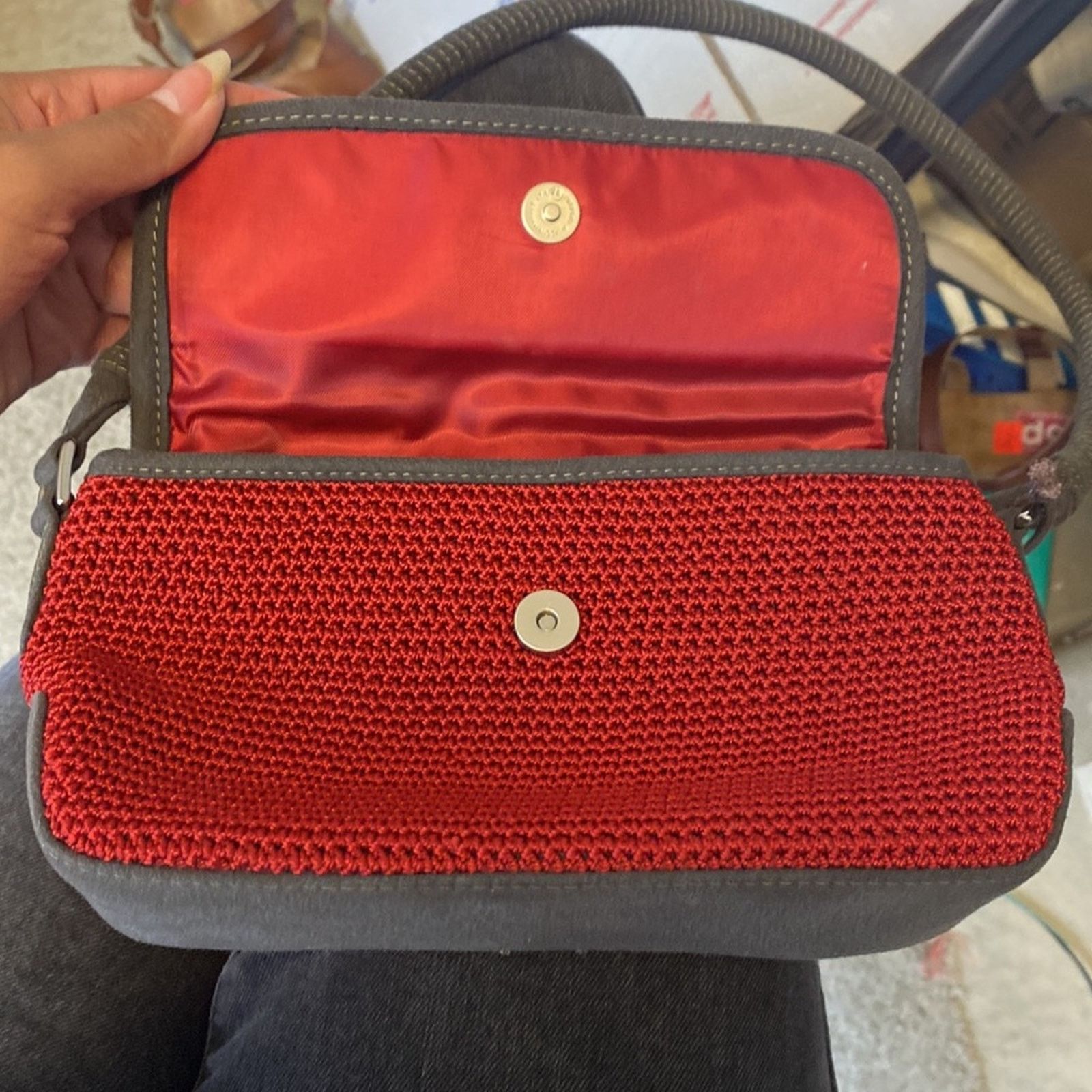 The Sak the SAK crochet basket weave faux suede mini shoulder bag Size ONE SIZE - 16 Thumbnail