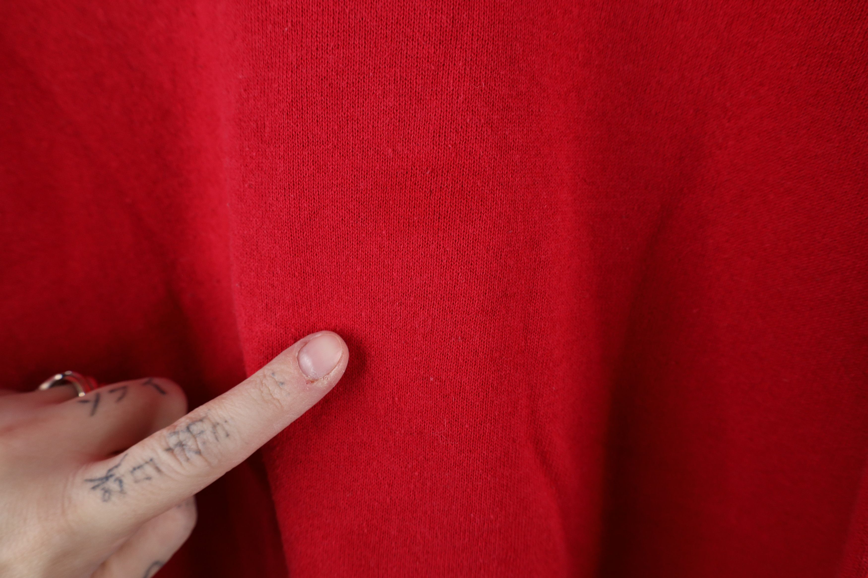 Vintage Vintage 90s Streetwear Blank Crewneck Sweatshirt Red USA Size US XXL / EU 58 / 5 - 6 Thumbnail