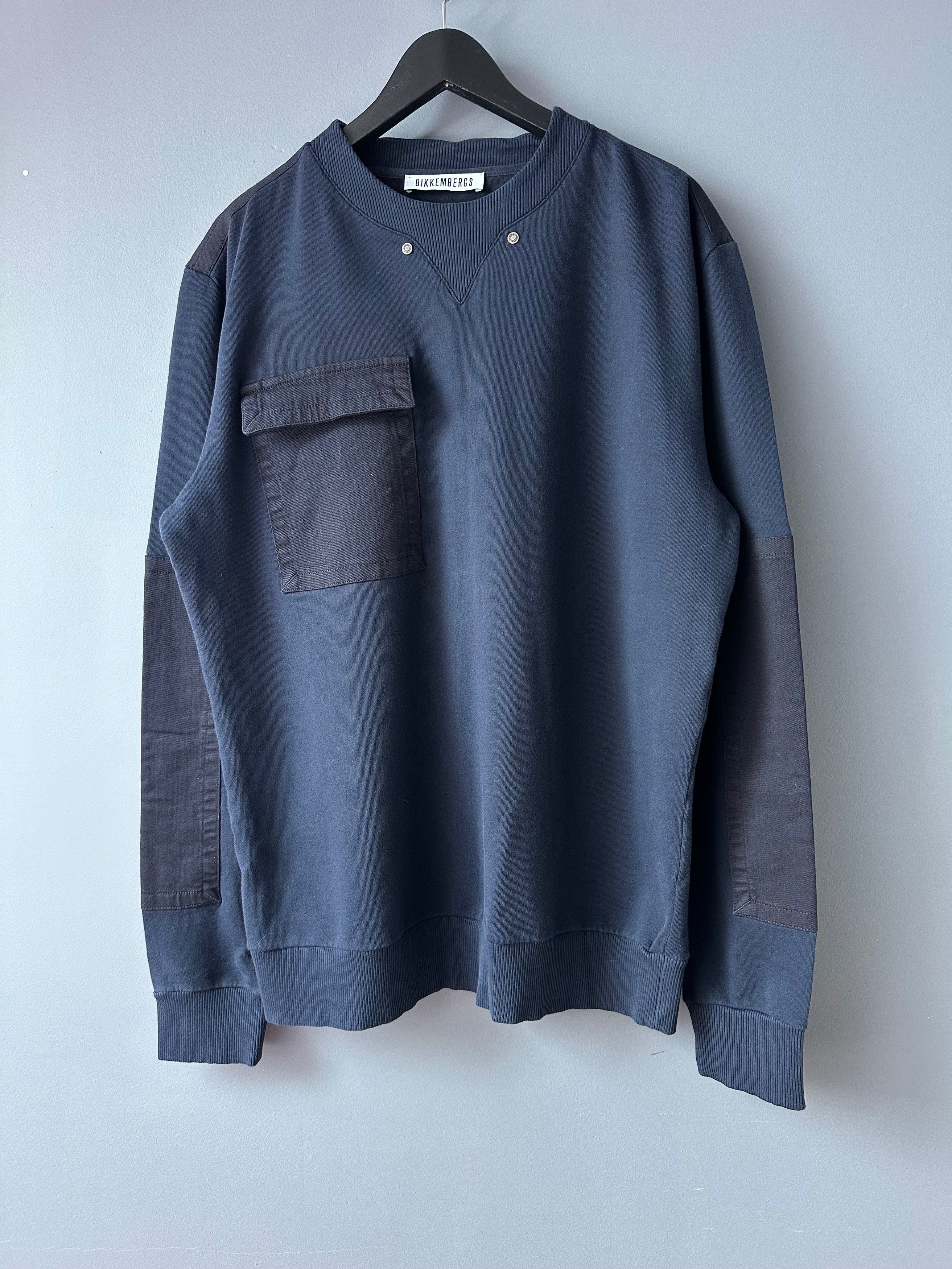 Dirk Bikkembergs NWT! Dirk Bikkembergs Navy Blue crew neck sweatshirt Size US XXL / EU 58 / 5 - 1 Thumbnail