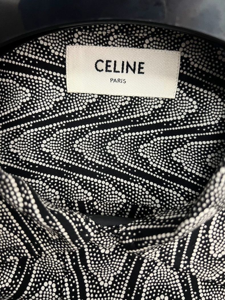 Celine CELINE size 40 Water ripple printed shirt short sleeve Size US XXS / EU 40 - 3 Thumbnail