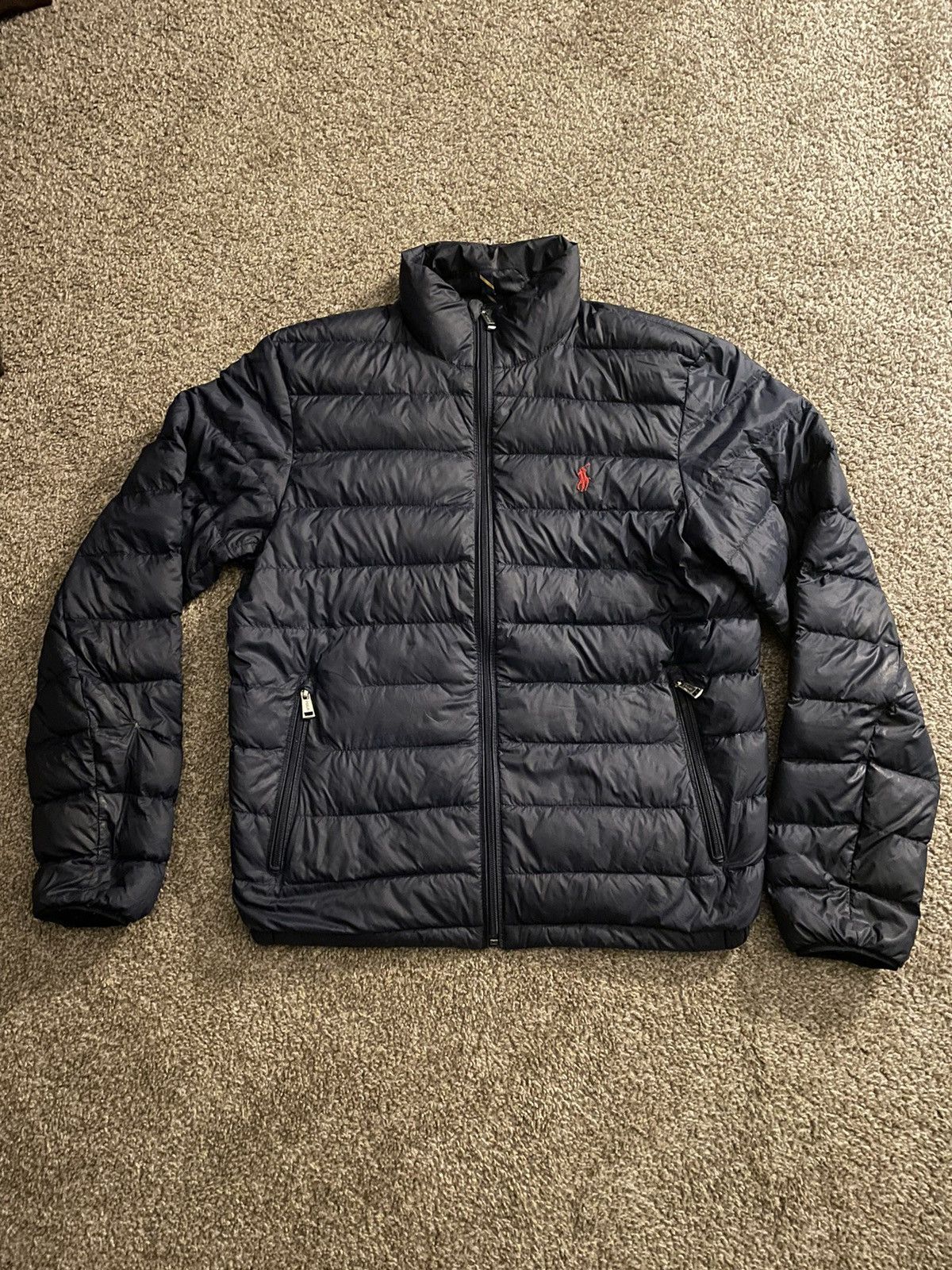 image of Polo Ralph Lauren Dark Navy Polo Puffer, Men's (Size Small)