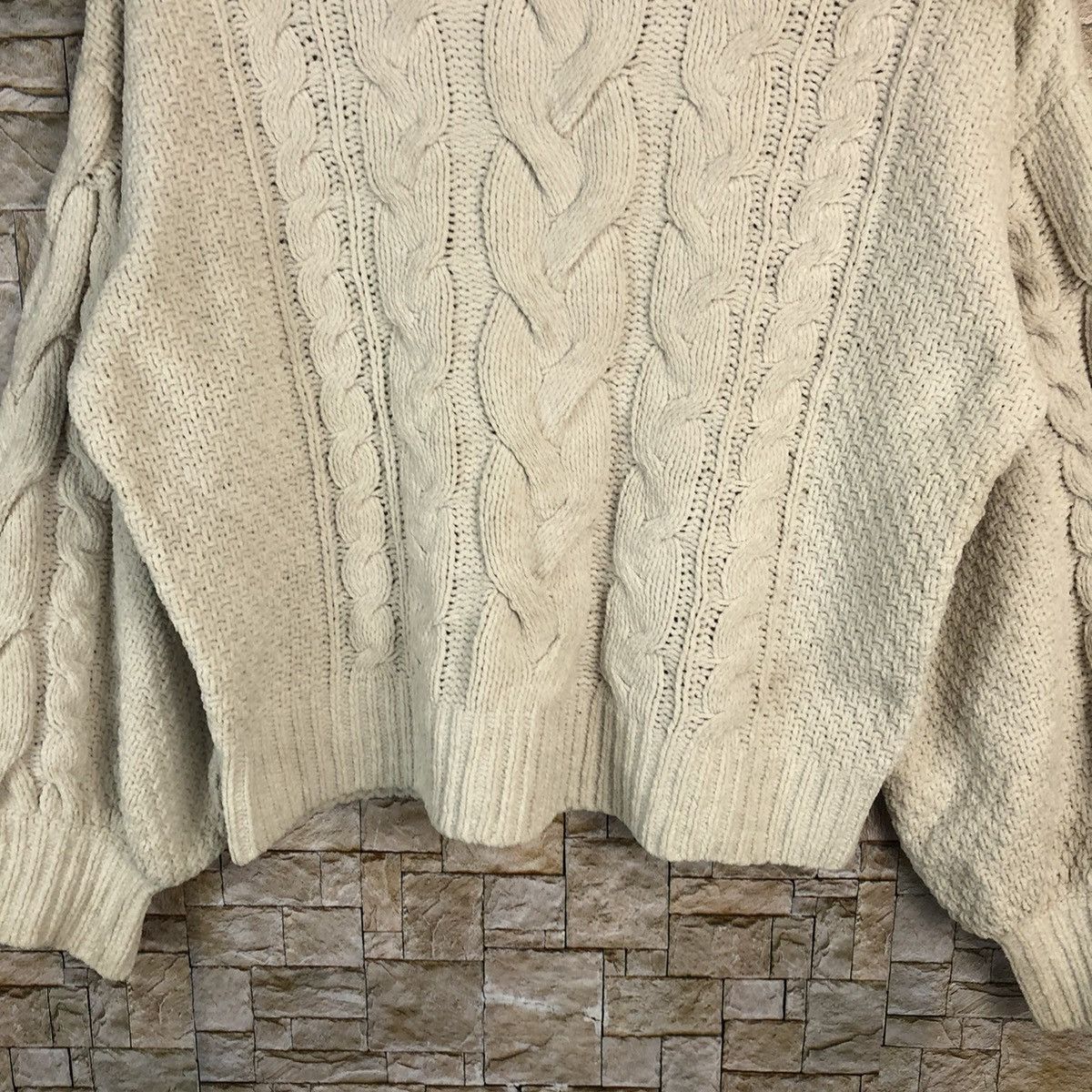 Homespun Knitwear Japan White aran isle cable Knitwear vintage #A871 Size M / US 6-8 / IT 42-44 - 6 Thumbnail