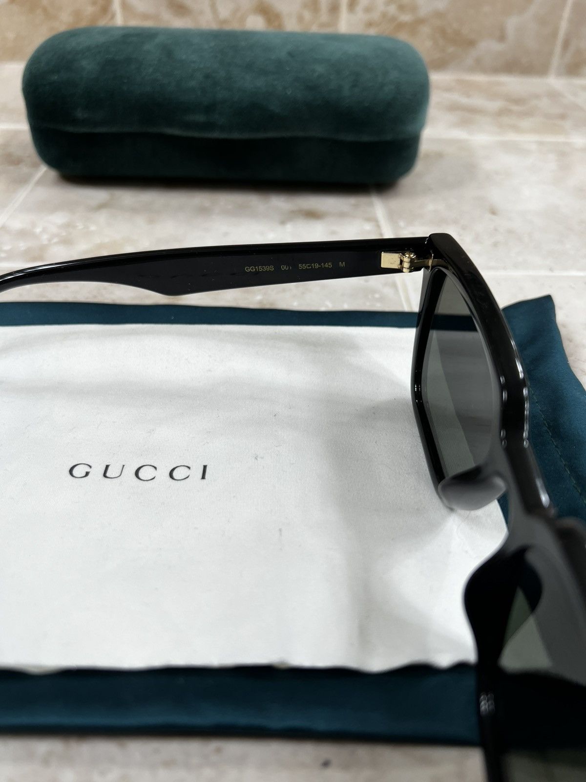 Gucci Gucci Sunglasses Black/Gold (Gender Fluid Size ONE SIZE - 12 Thumbnail