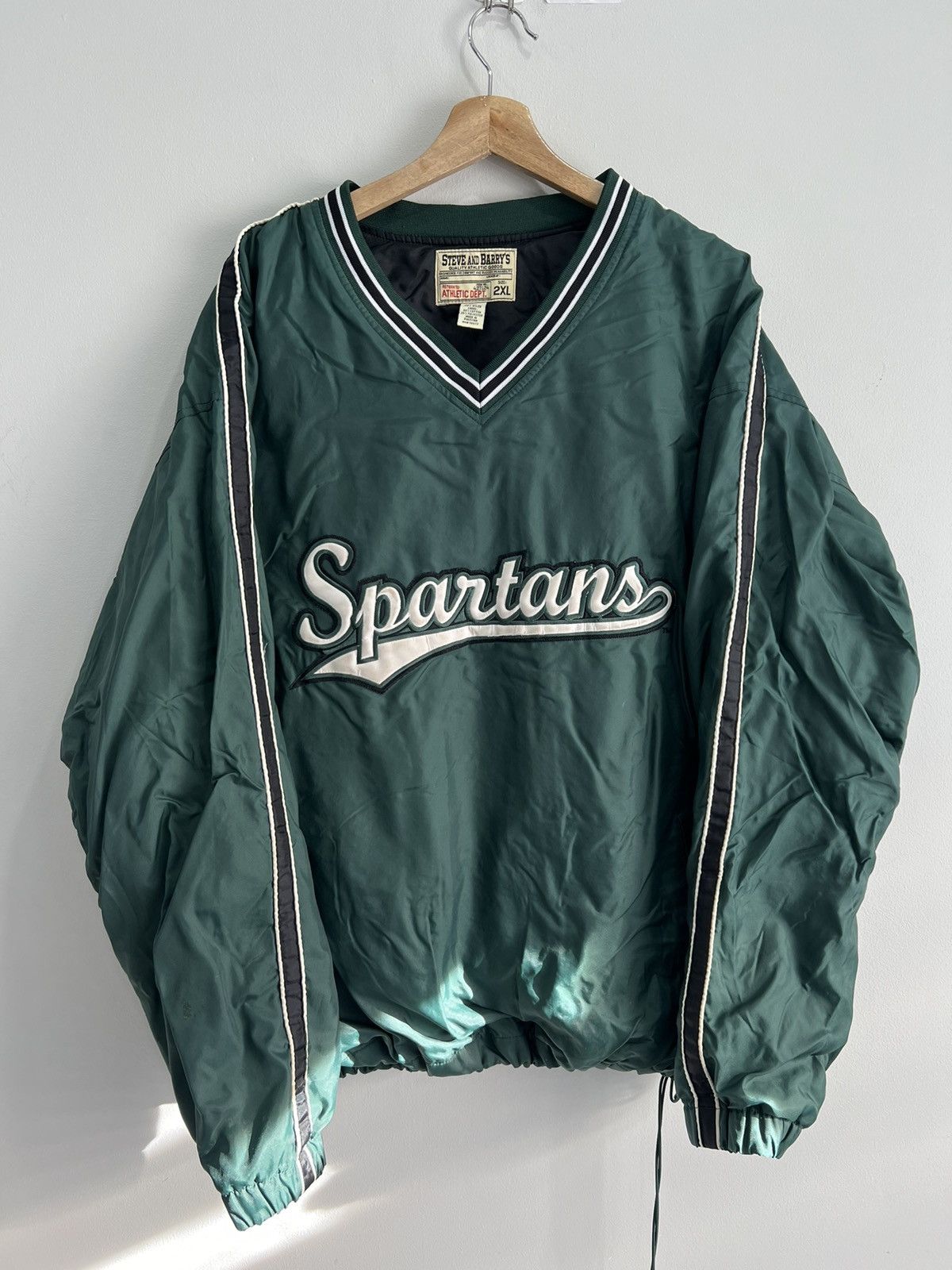 Vintage Vintage Spartans Pullover Jacket spellout xxl forest green Size US XXL / EU 58 / 5 - 1 Thumbnail