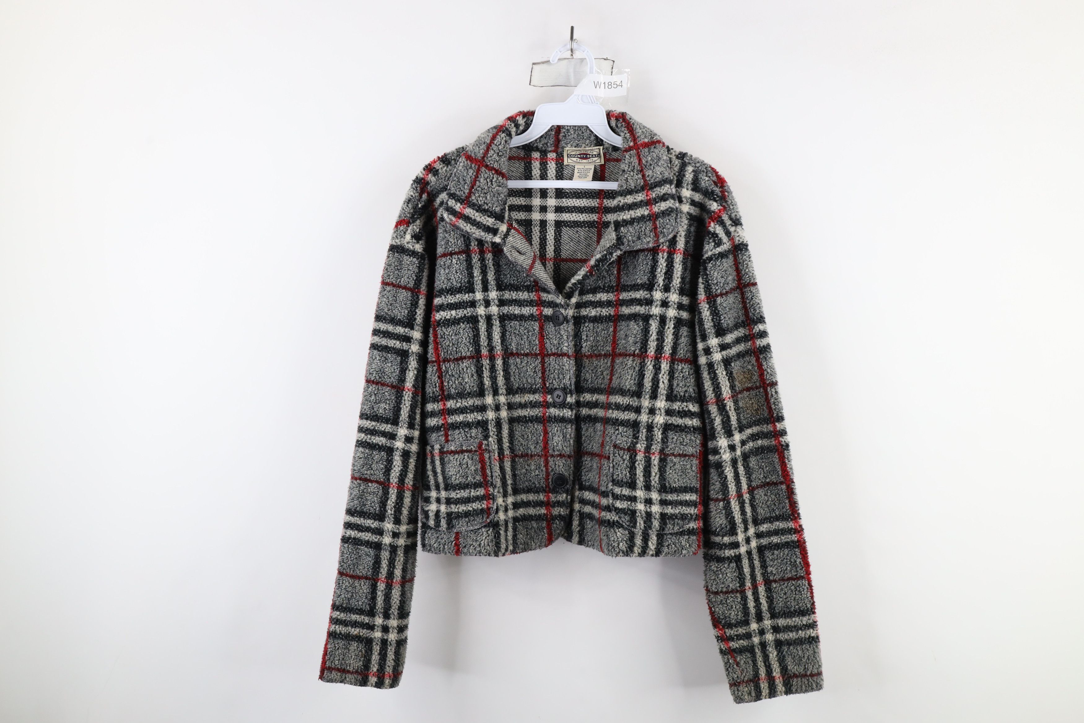 Vintage Vintage 90s Streetwear Deep Pile Fleece Cardigan Sweater USA Size ONE SIZE - 1 Thumbnail