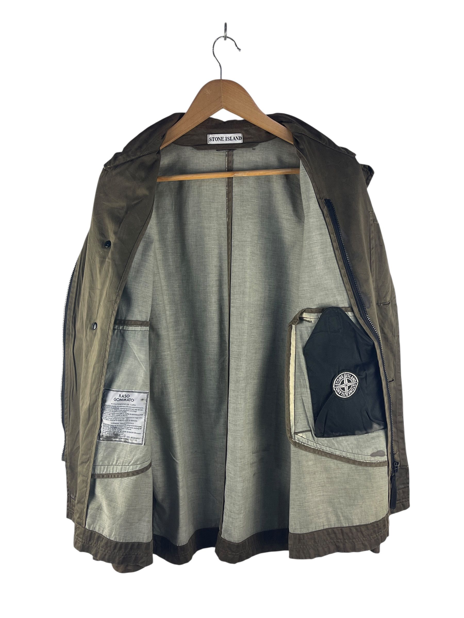 Stone Island Vintage Stone Island Raso Gommato Jacket – Made in Italy Size L / US 10 / IT 46 - 4 Thumbnail