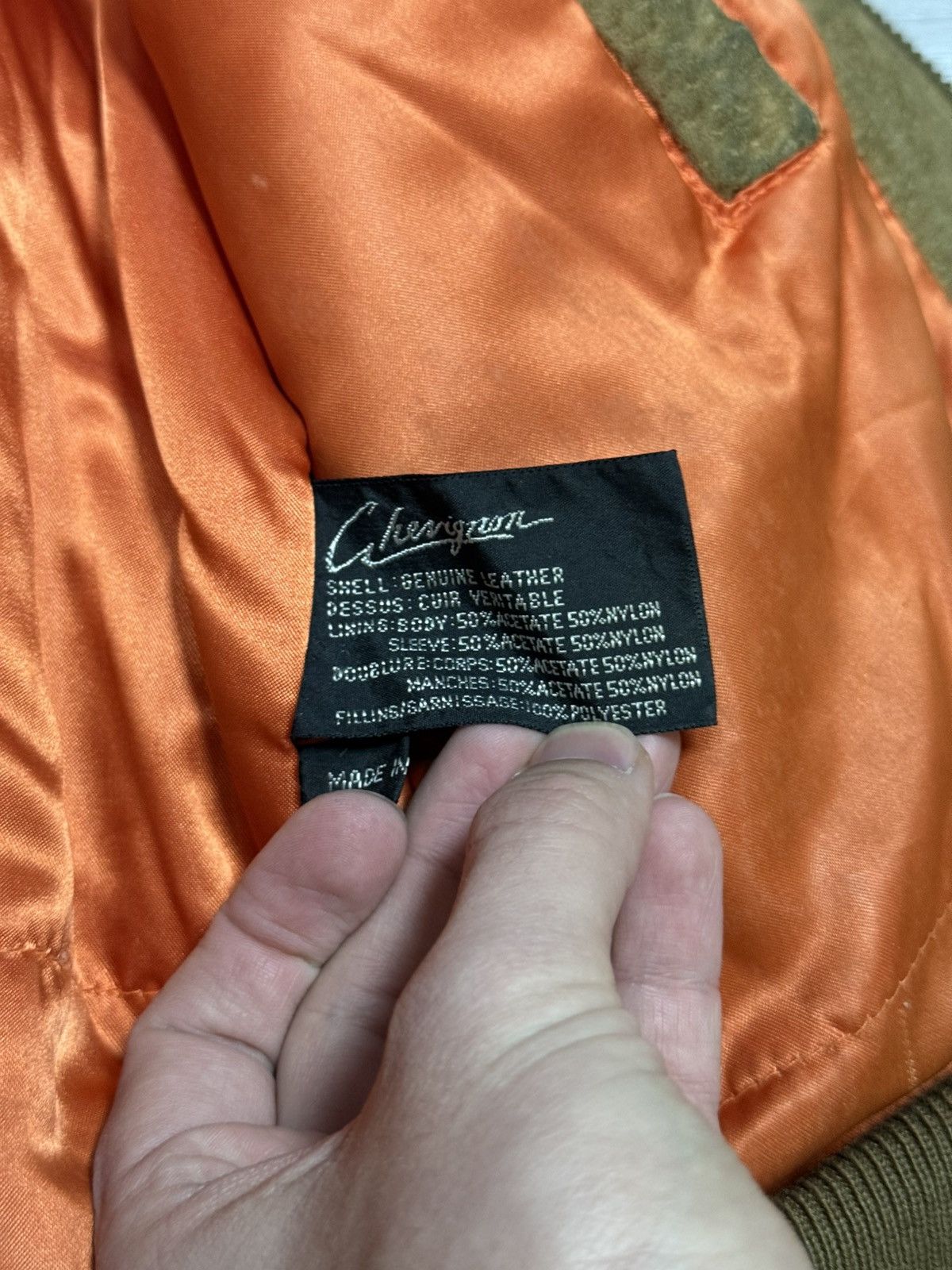 Chevignon Chevignon outdoor Korea leather suede bomber vintage deer Size US L / EU 52-54 / 3 - 7 Thumbnail