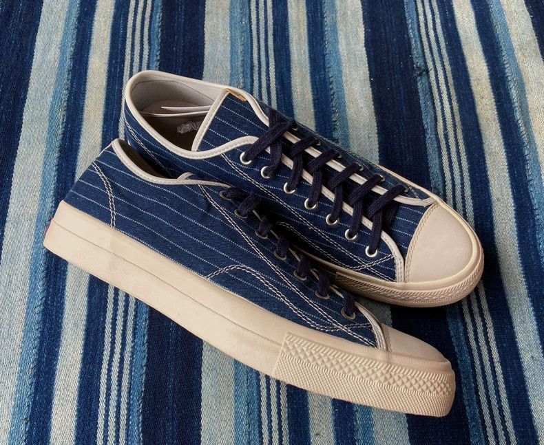 Visvim VISVIM SKAGWAY LO WABASH 15SS blue striped casual sneakers- Size US 11 / EU 44 - 4 Thumbnail
