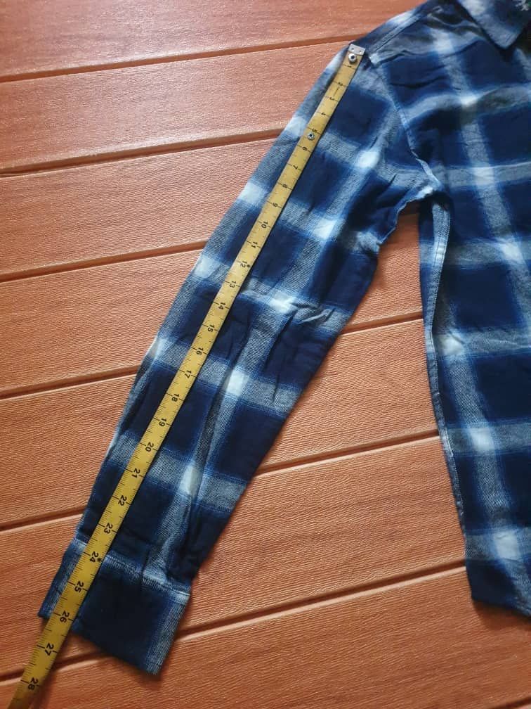 PPFM 💥Roshell checkered blue Japanese brand flannel shirt Size US M / EU 48-50 / 2 - 9 Thumbnail