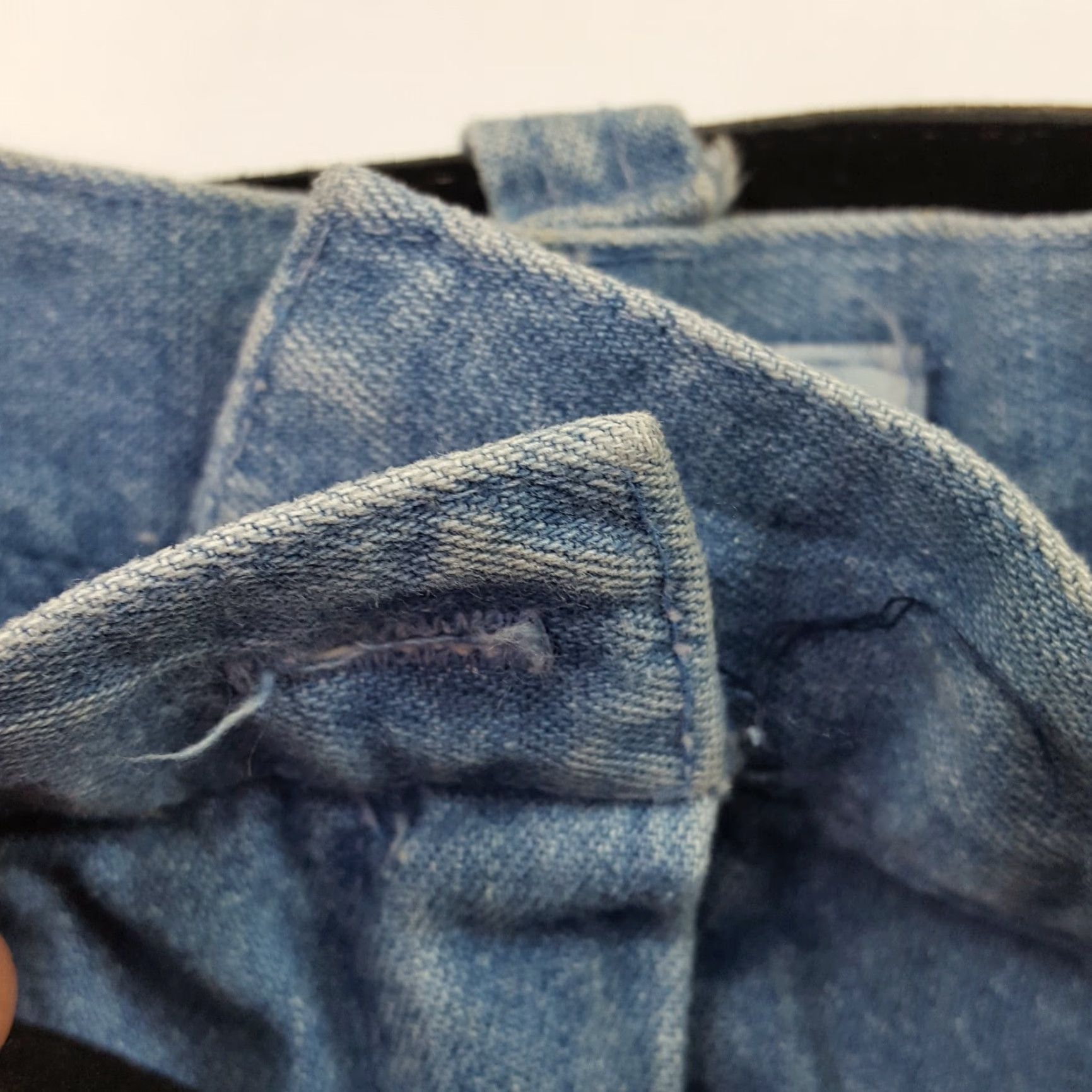 Denime Vintage Jeans Size 8 Blue Slim Belted Pleated Tapered Stonewashed Denim 80s Size 30" / US 8 / IT 44 - 5 Thumbnail