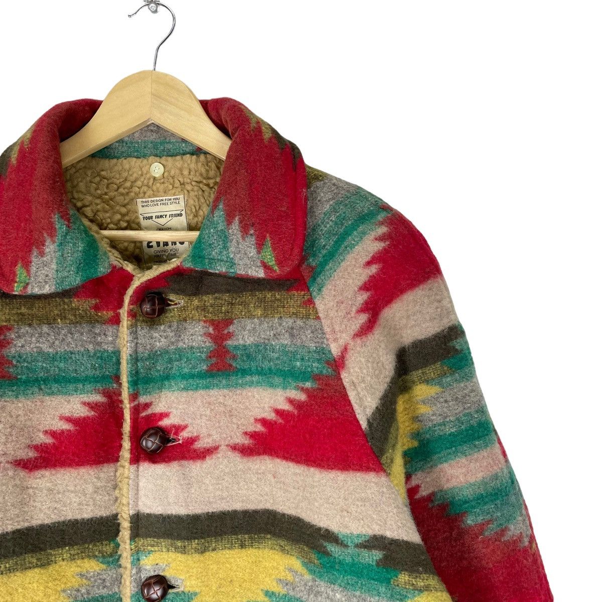 Japanese Brand × Native ☀️YOKOHAMA STAFF Y.S NATIVE SHERPA WOOL BUTTON JACKET Size US M / EU 48-50 / 2 - 3 Thumbnail