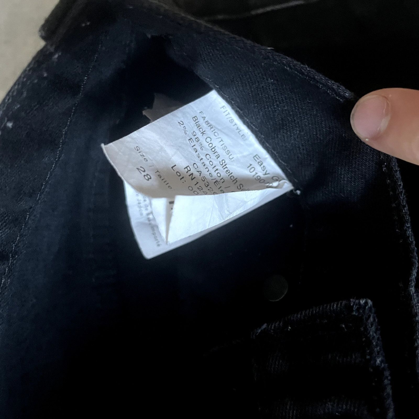 Naked & Famous Naked & Famous Black Cobra Stretch Selvedge Jeans – Size 28 Size US 28 / EU 44 - 5 Thumbnail