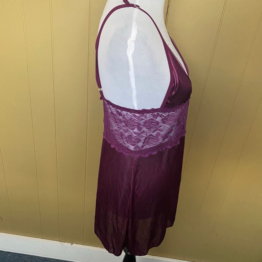Other Women S adjustable spaghetti strap satin & lace lingerie nig Size ONE SIZE - 5 Thumbnail