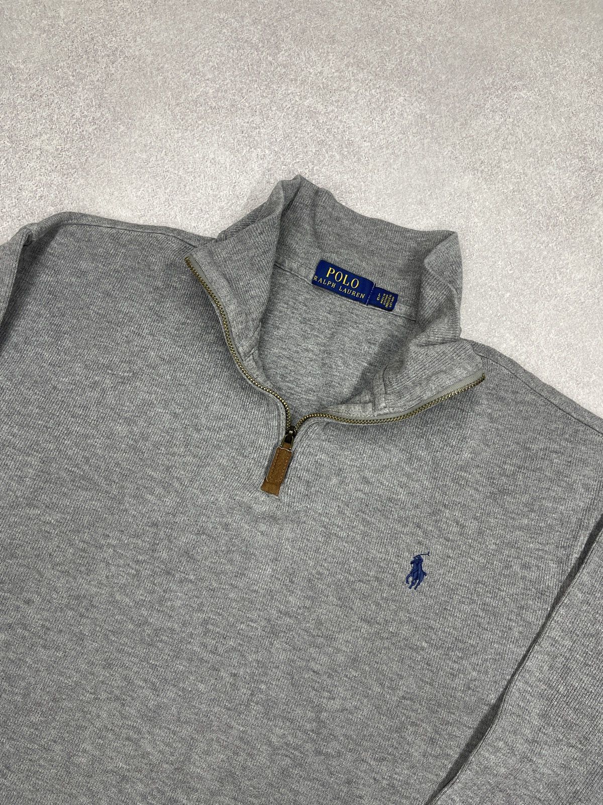 Polo Ralph Lauren Mens Polo Ralph Lauren 1/4 Half Zip Sweater Grey Size US L / EU 52-54 / 3 - 4 Thumbnail